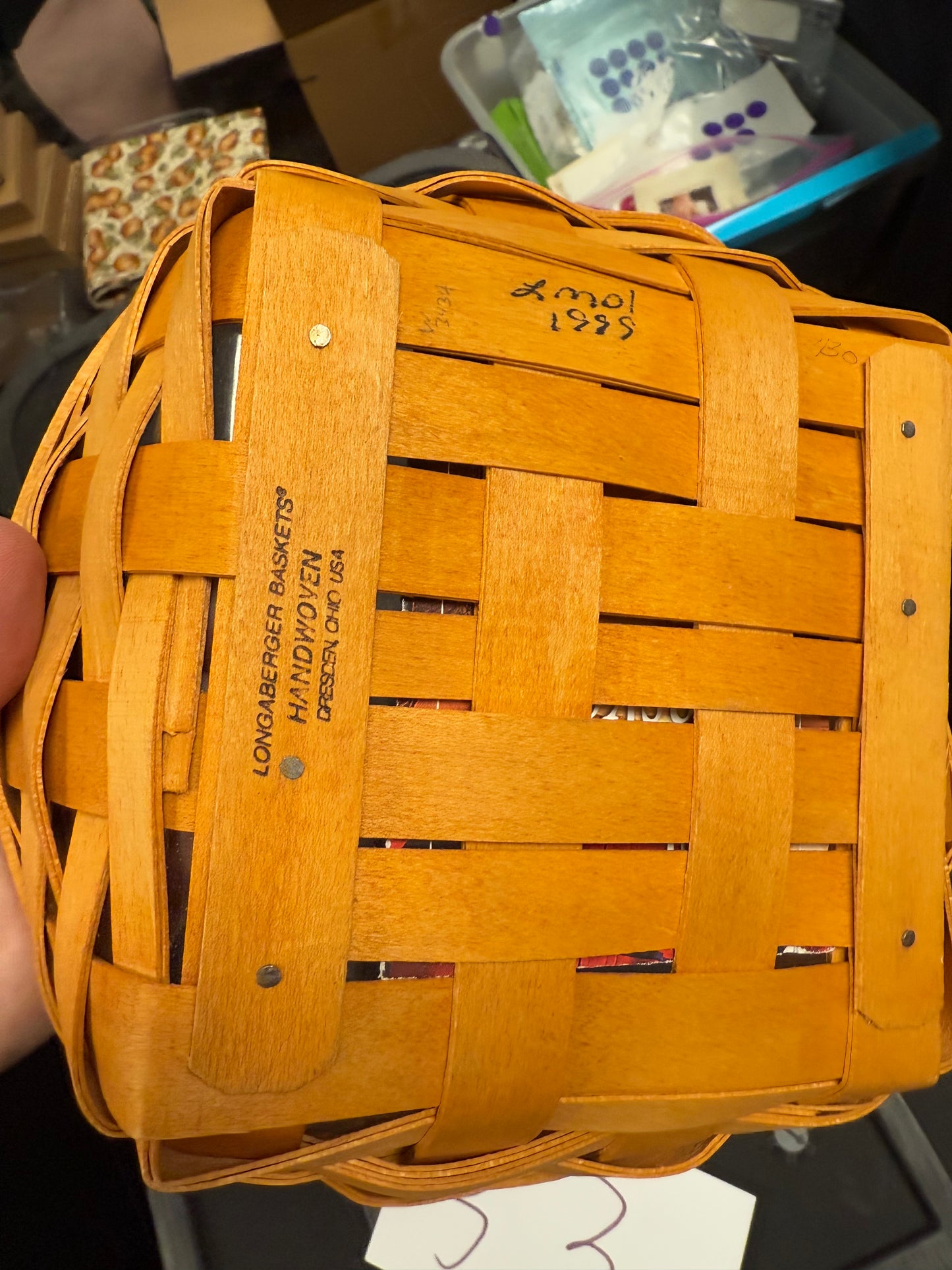 Longaberger small catchall with protector
