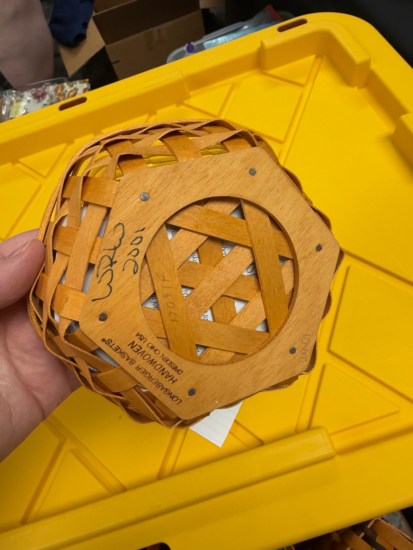 Longaberger sage basket with protector