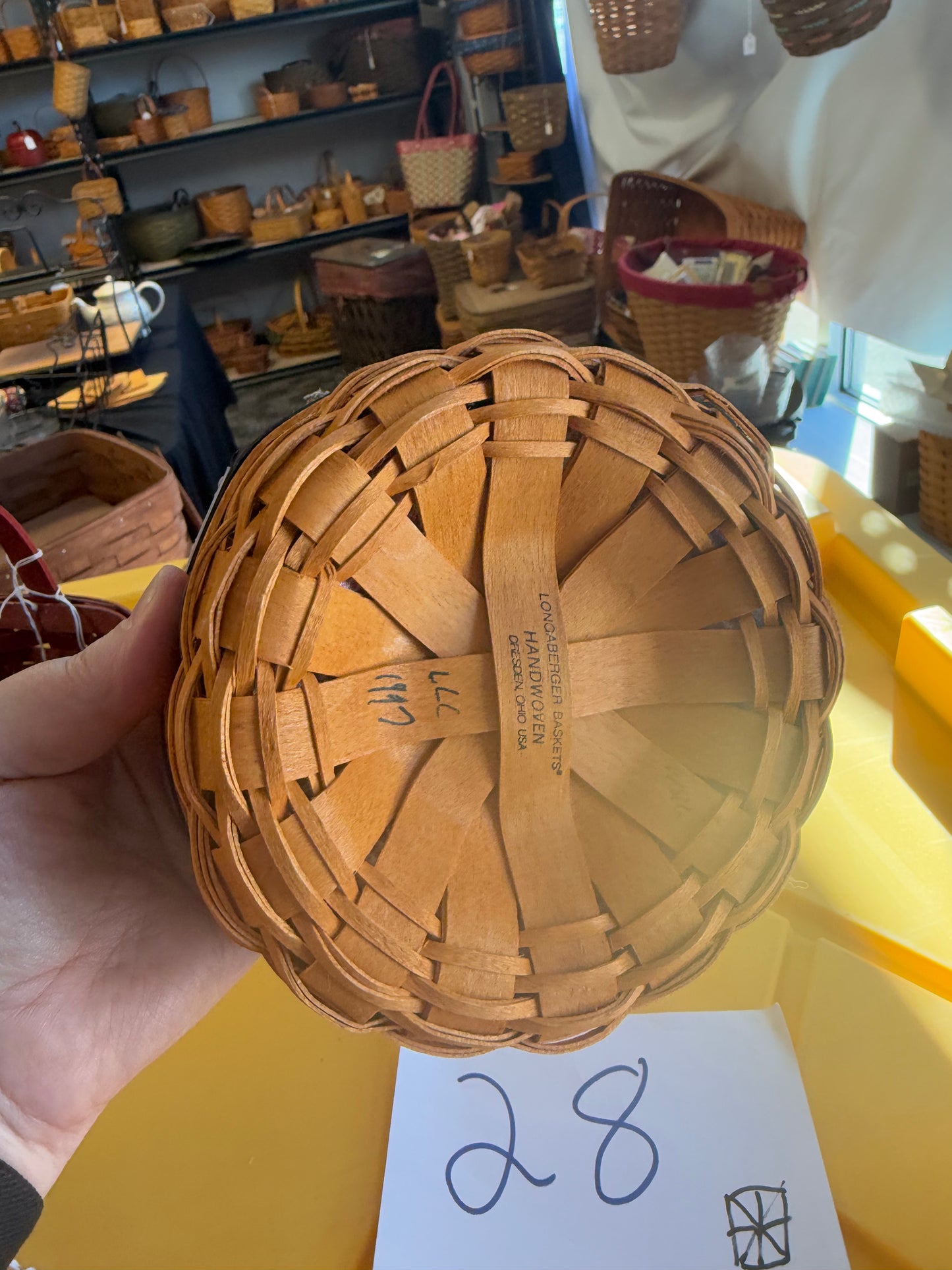 Longaberger 1997 Inaugural basket with liner and protector