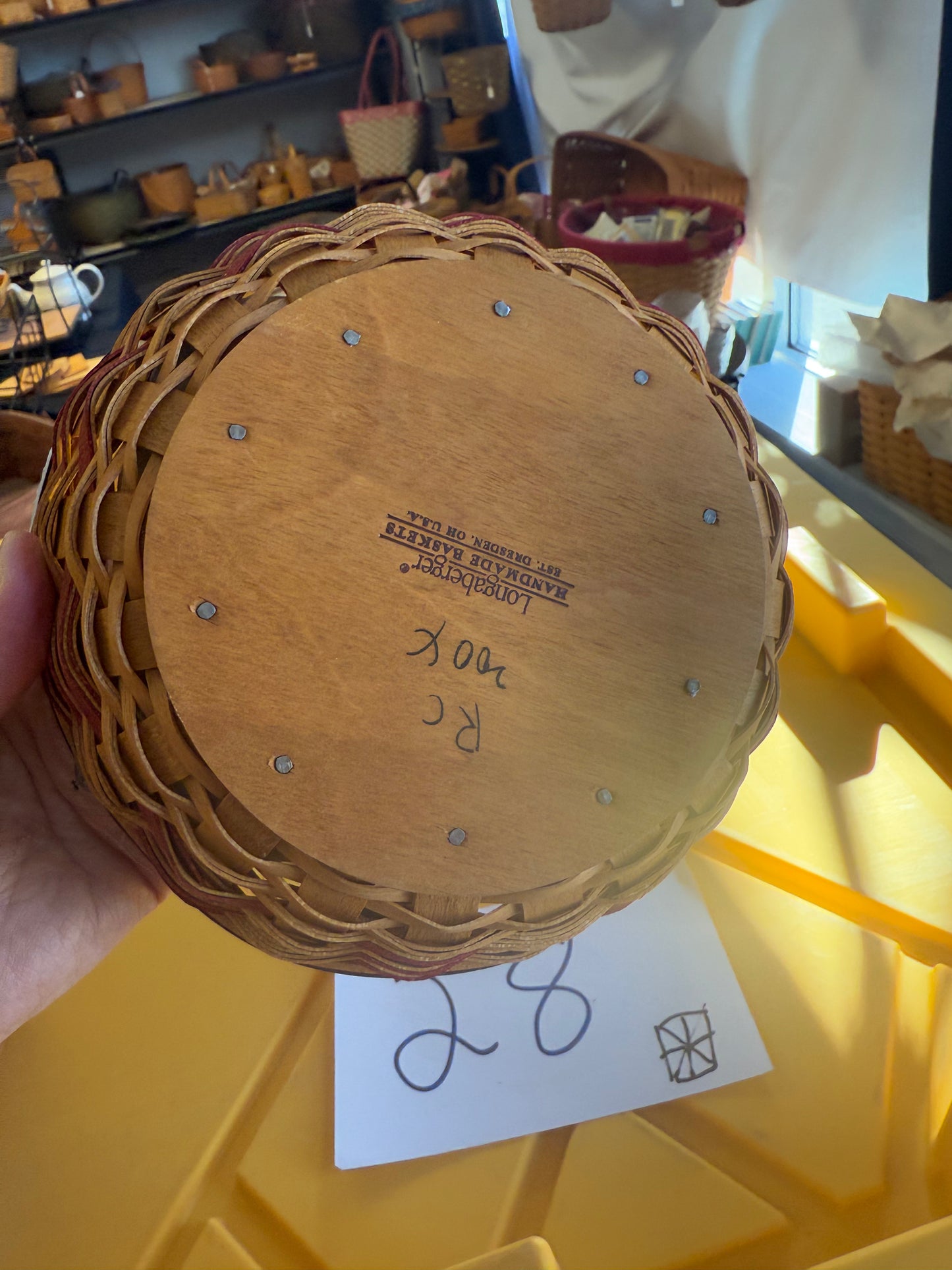 Longaberger 2005 Inaugural basket with liner and protector