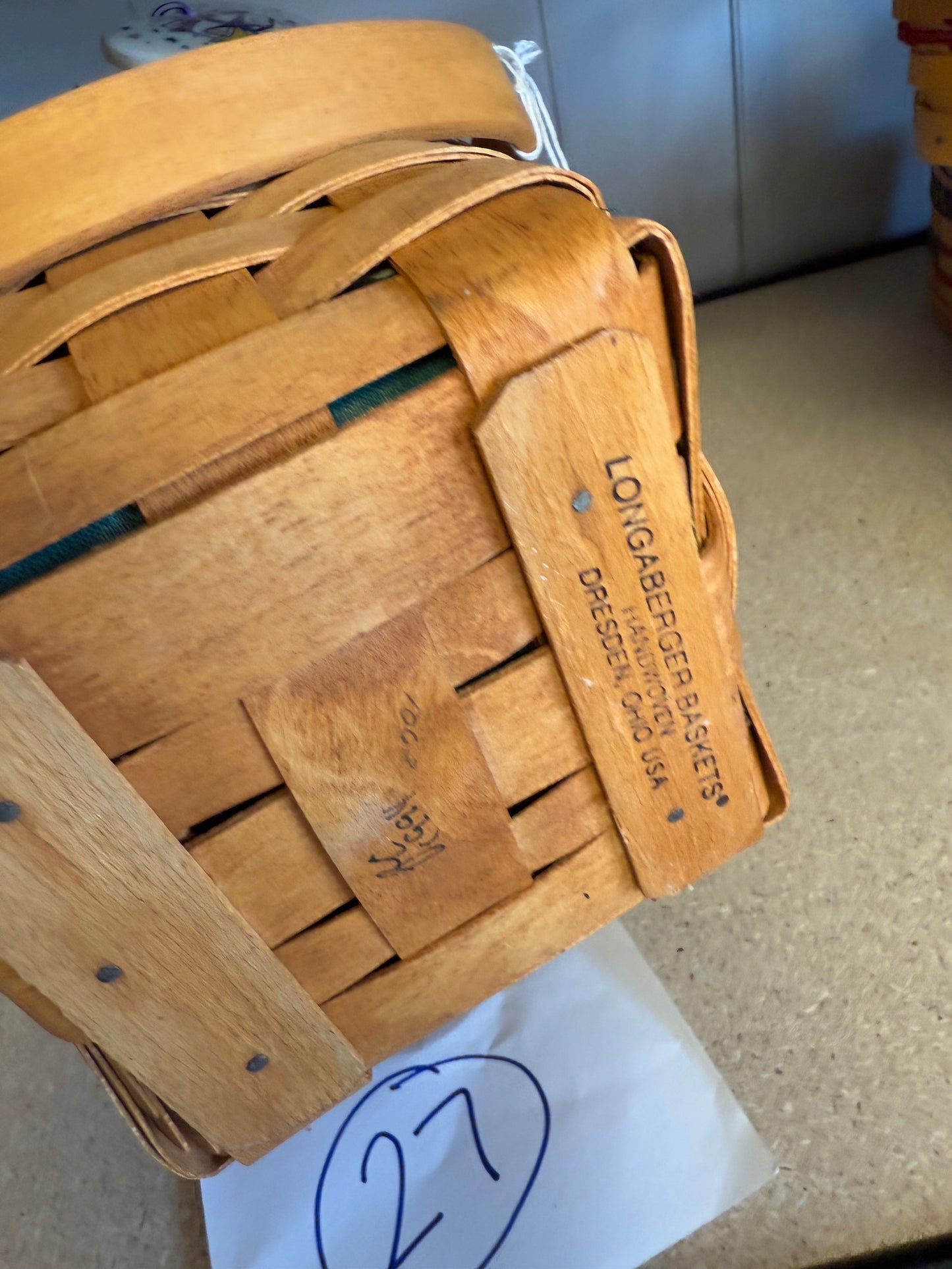 Longaberger celebrate your success bee basket with liner, protector, and tie on