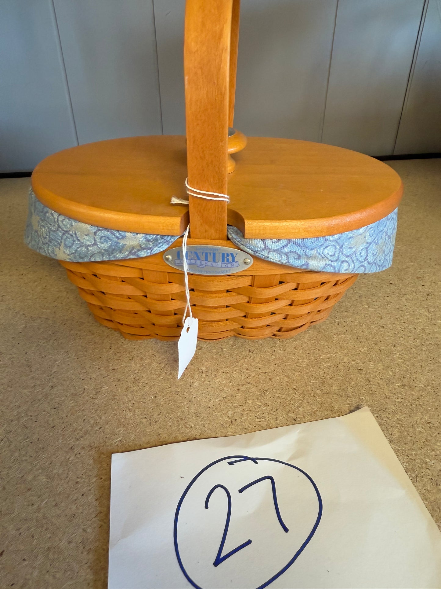 Longaberger century 2000 basket with liner and protector