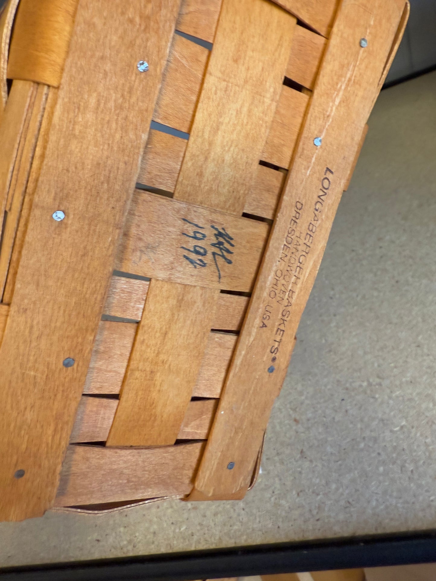 Longaberger 1992 seasons greetings basket