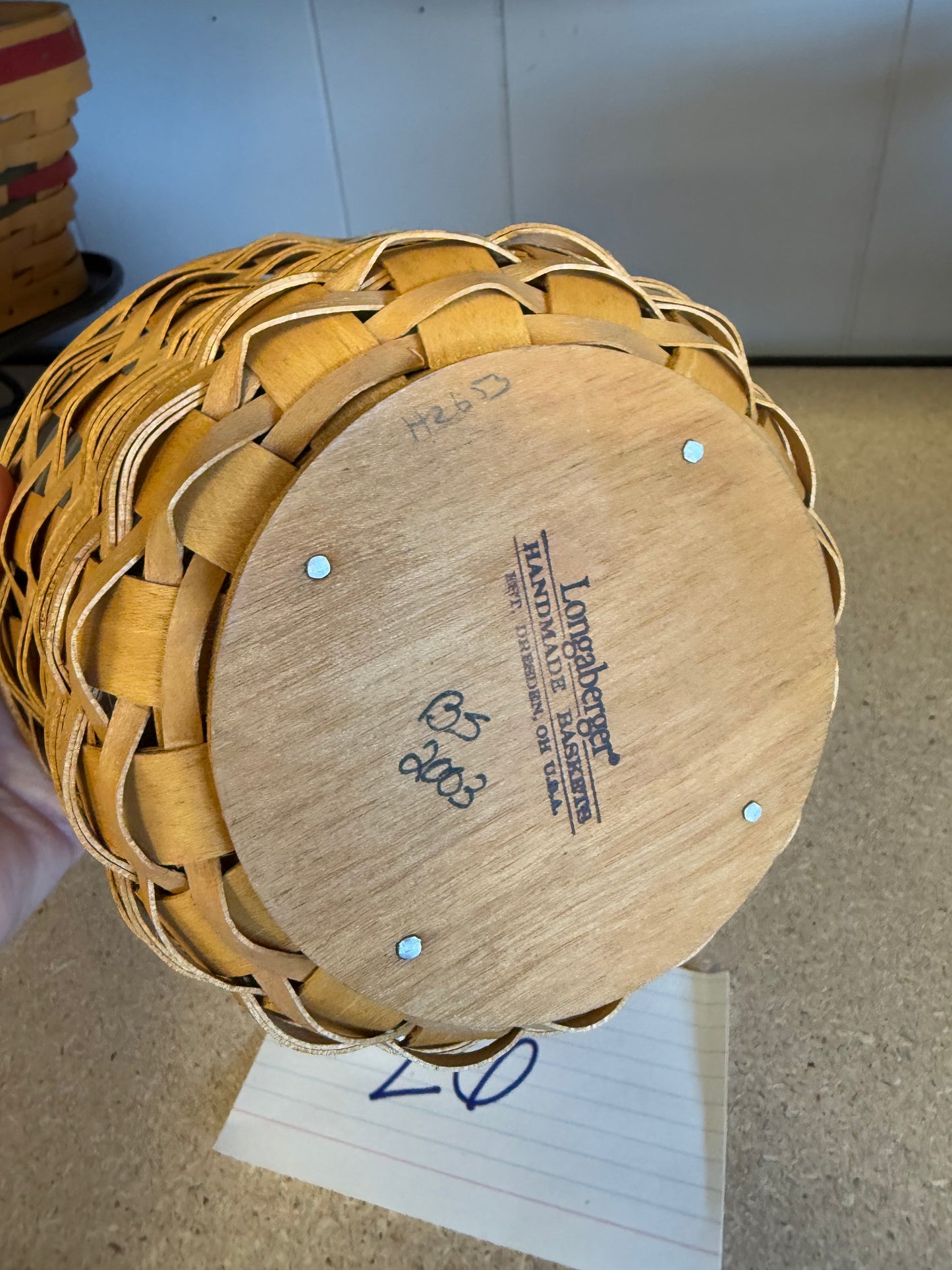 Longaberger bouquet basket with protector