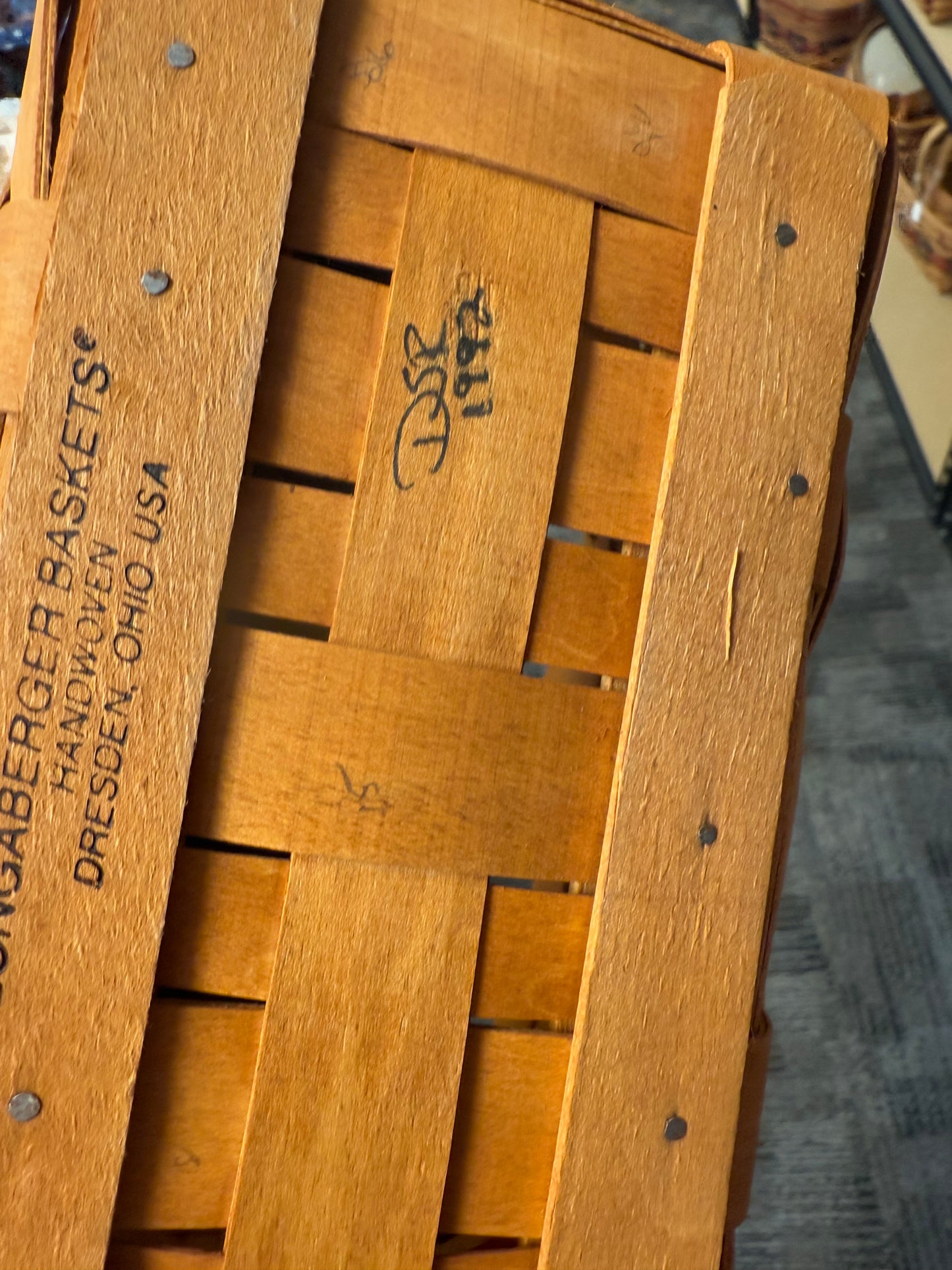 Longaberger 1992 seasons greetings basket