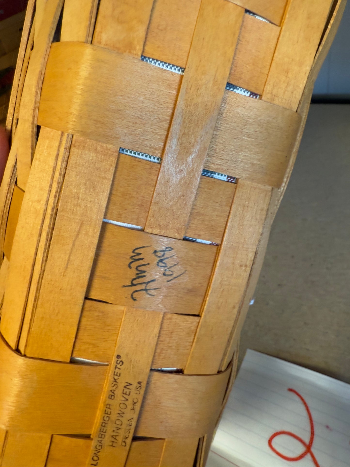 Longaberger cracker basket with liner and protector