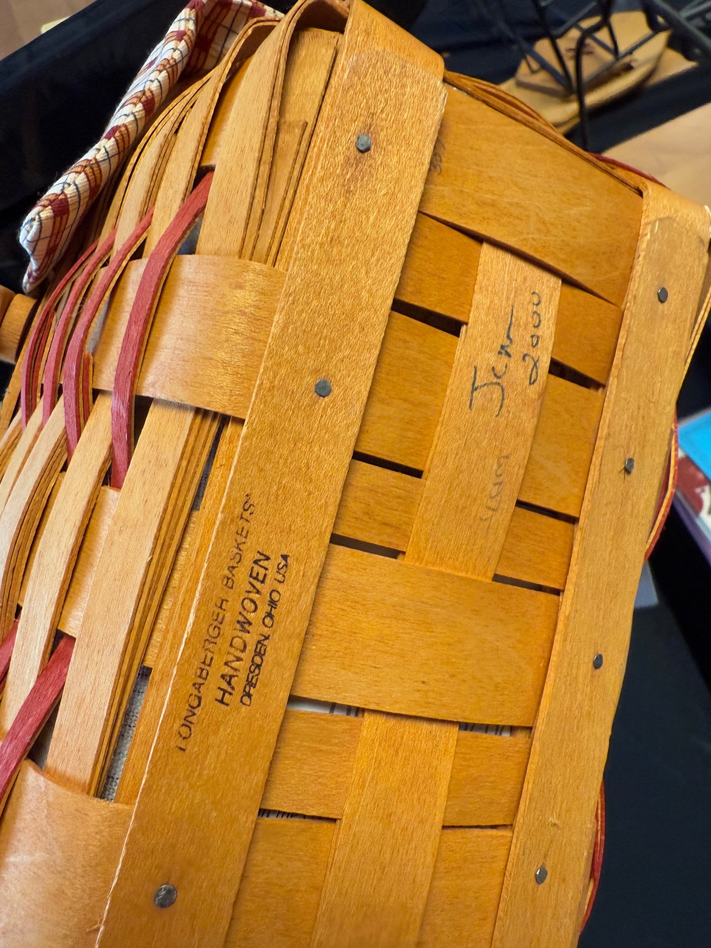 Longaberger 2000 woven memories with liner and protector