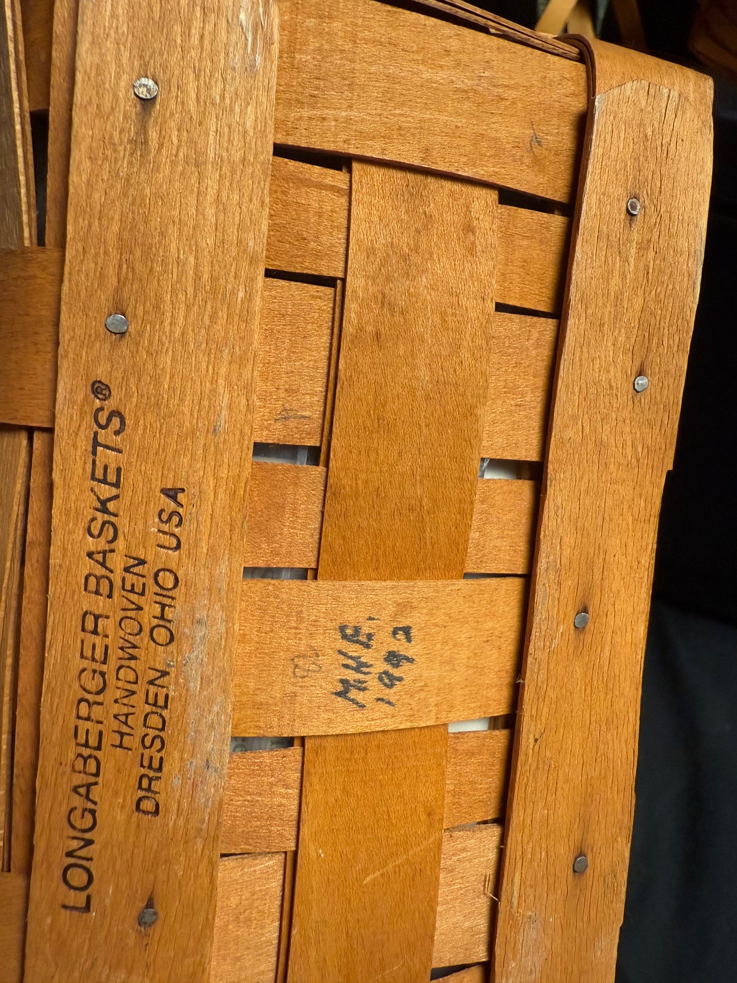 Longaberger 1992 seasons greetings with liner and protector