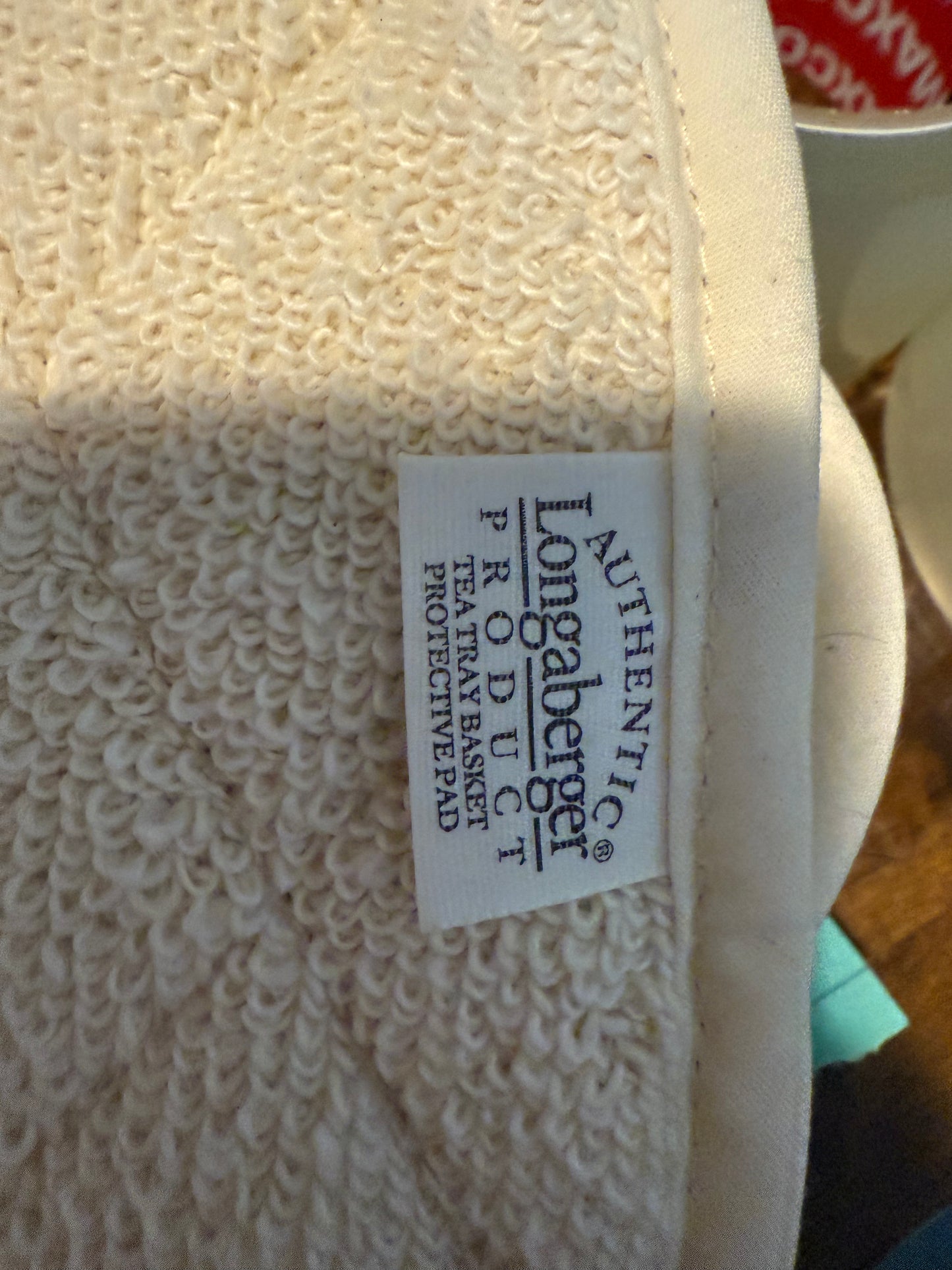 Longaberger tea tray basket protective pad