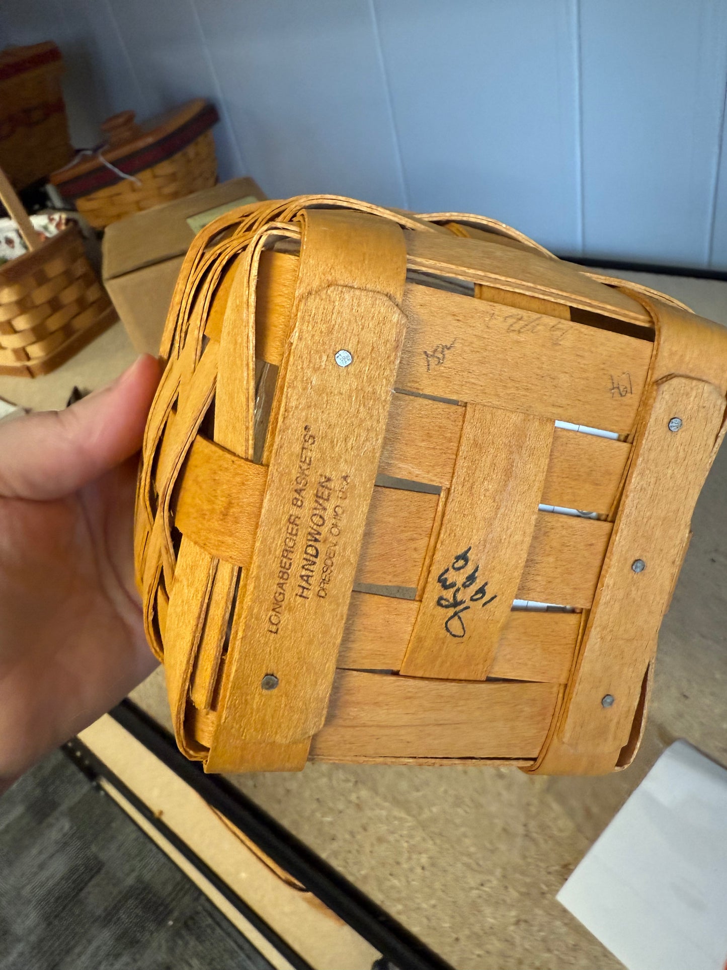 Longaberger small basket with protector