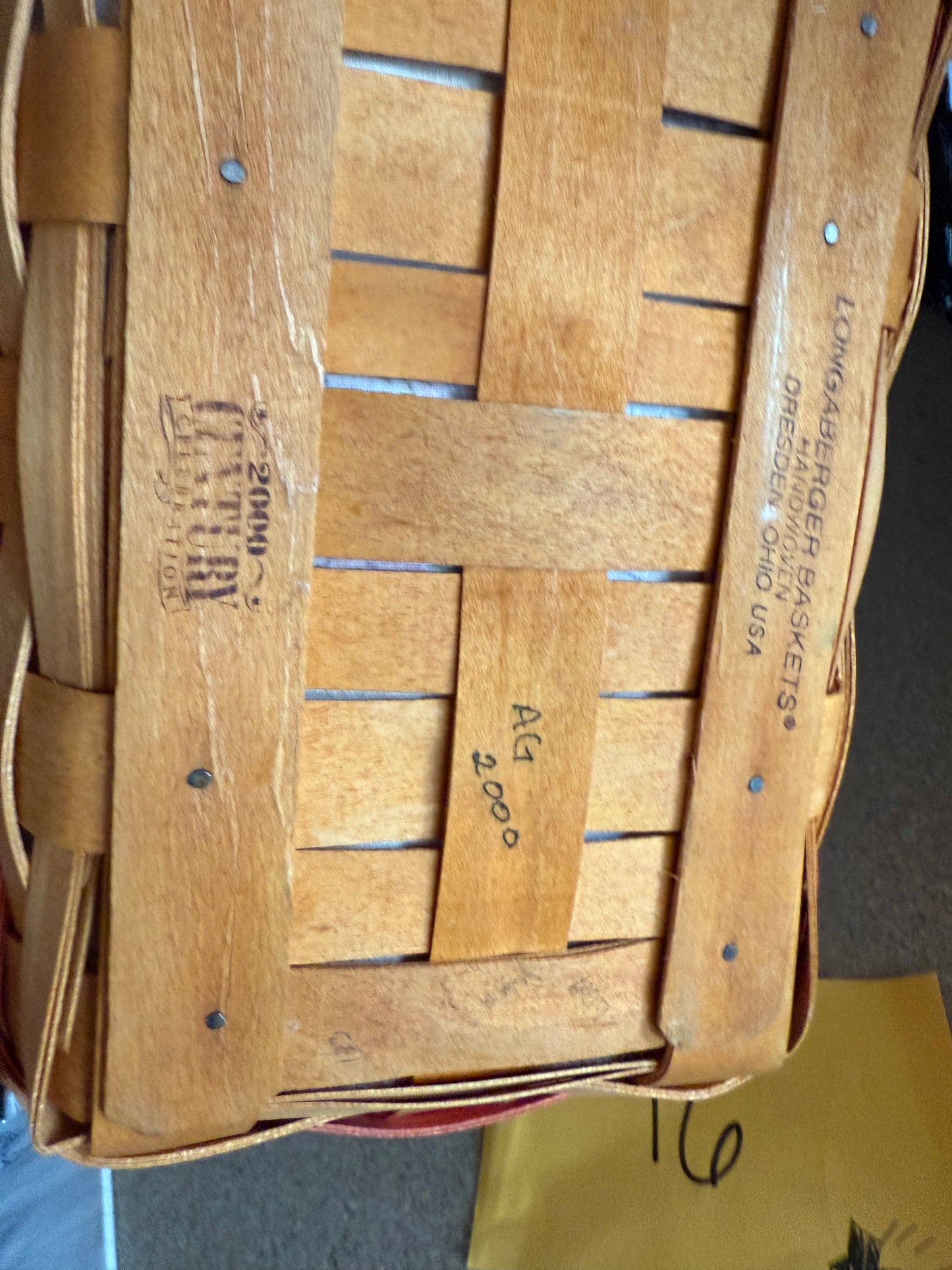 Longaberger 2000 century with liner and protector