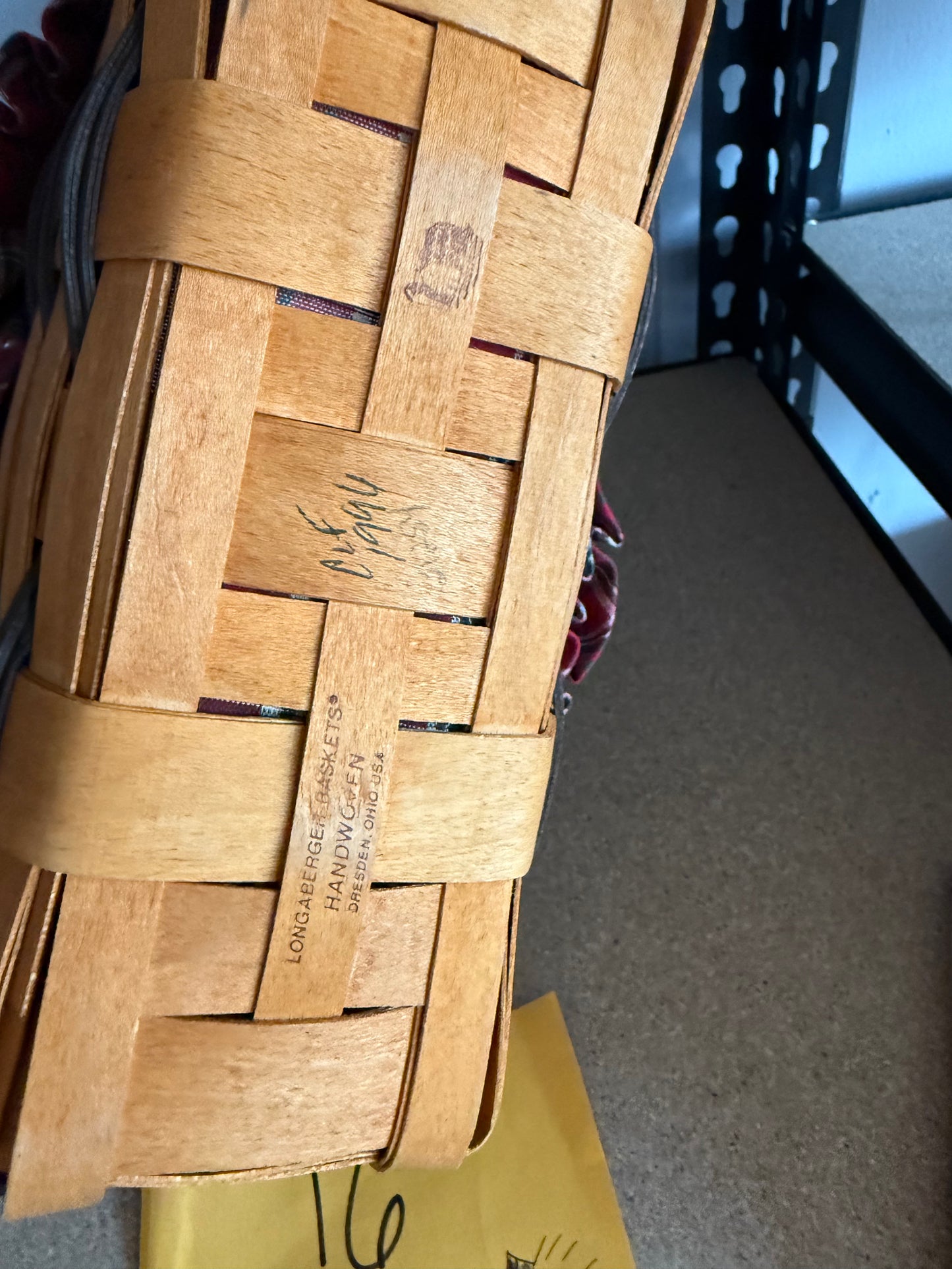 Longaberger small key basket with liner and protector