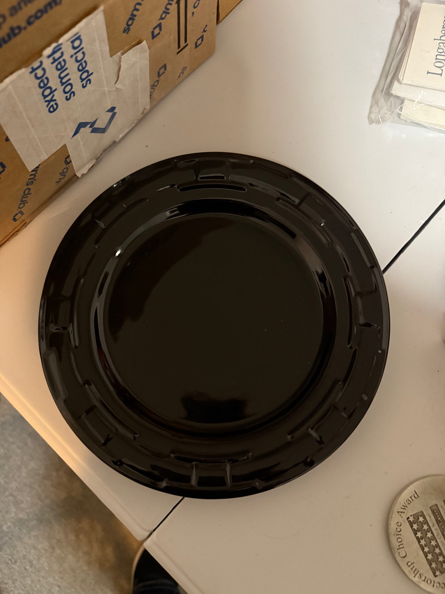 Longaberger luncheon plate in ebony