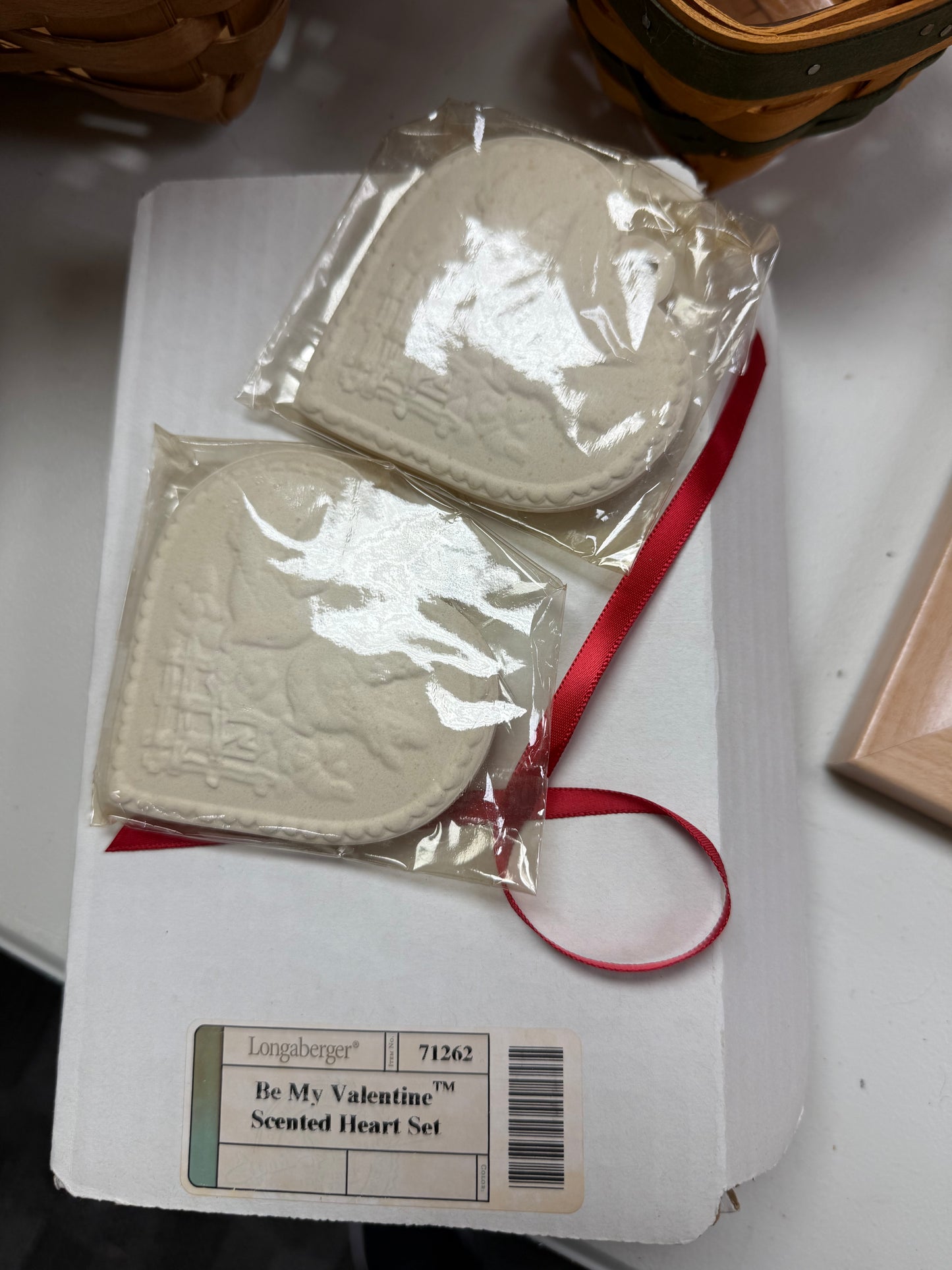 Longaberger be my valentine scented heart set