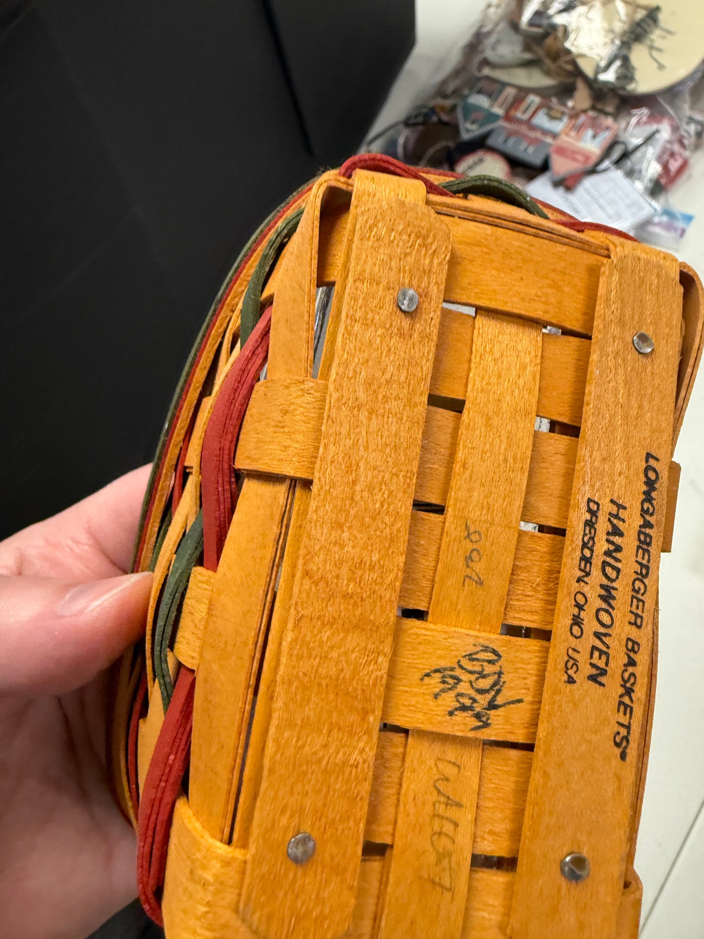 Longaberger mini sleigh basket