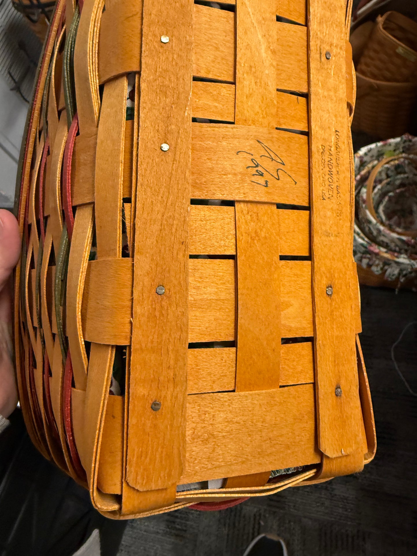 Longaberger small sleigh basket