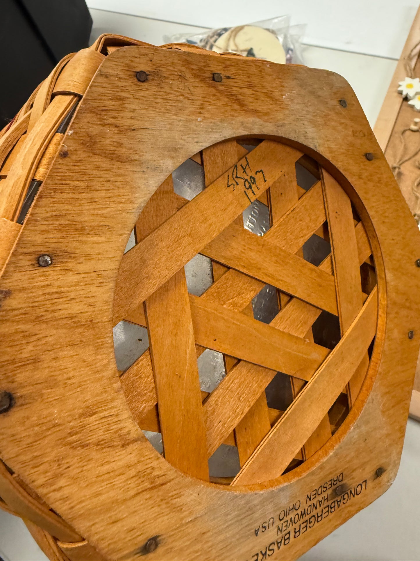 Longaberger 1997 snowflake with protector