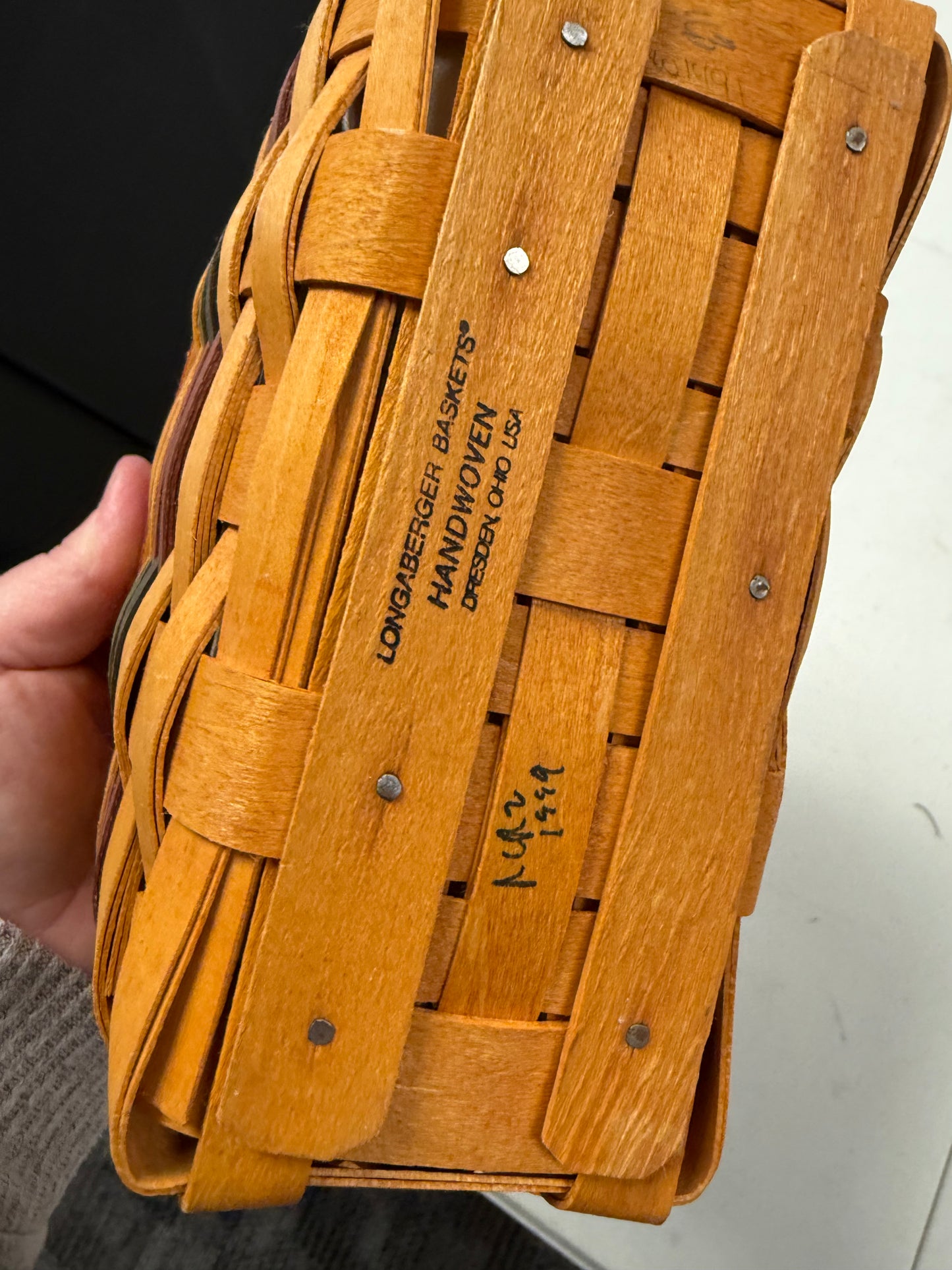 Longaberger basket with liner and protector