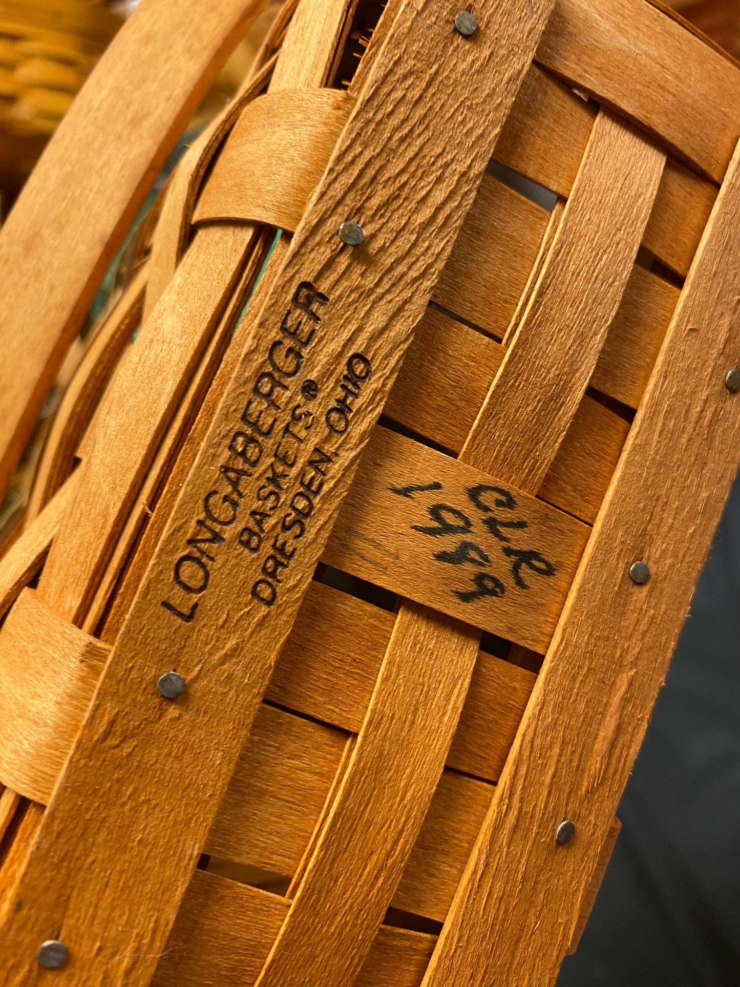 Longaberger 1989 memory holiday basket