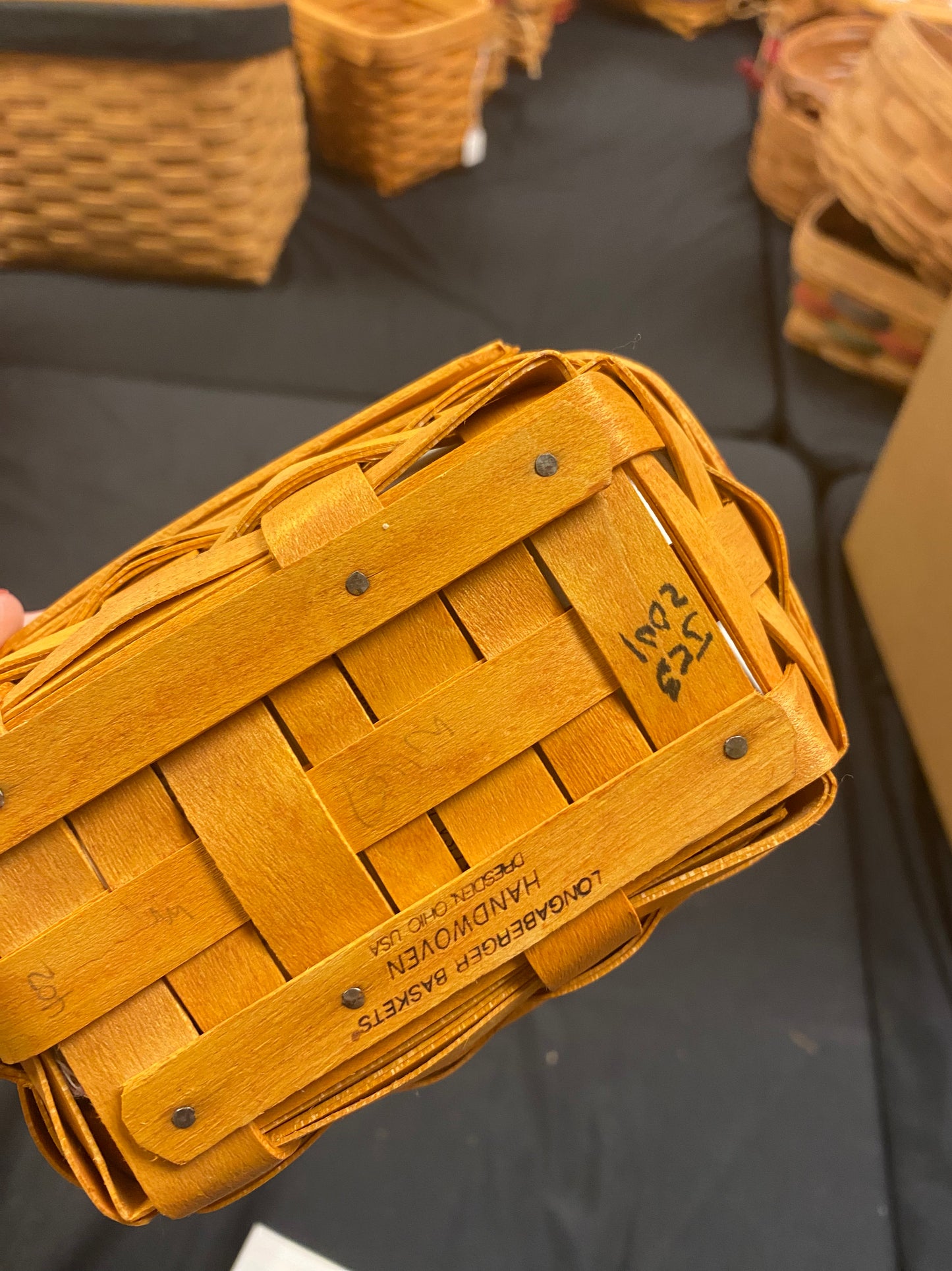 Longaberger parsley basket with liner and protector