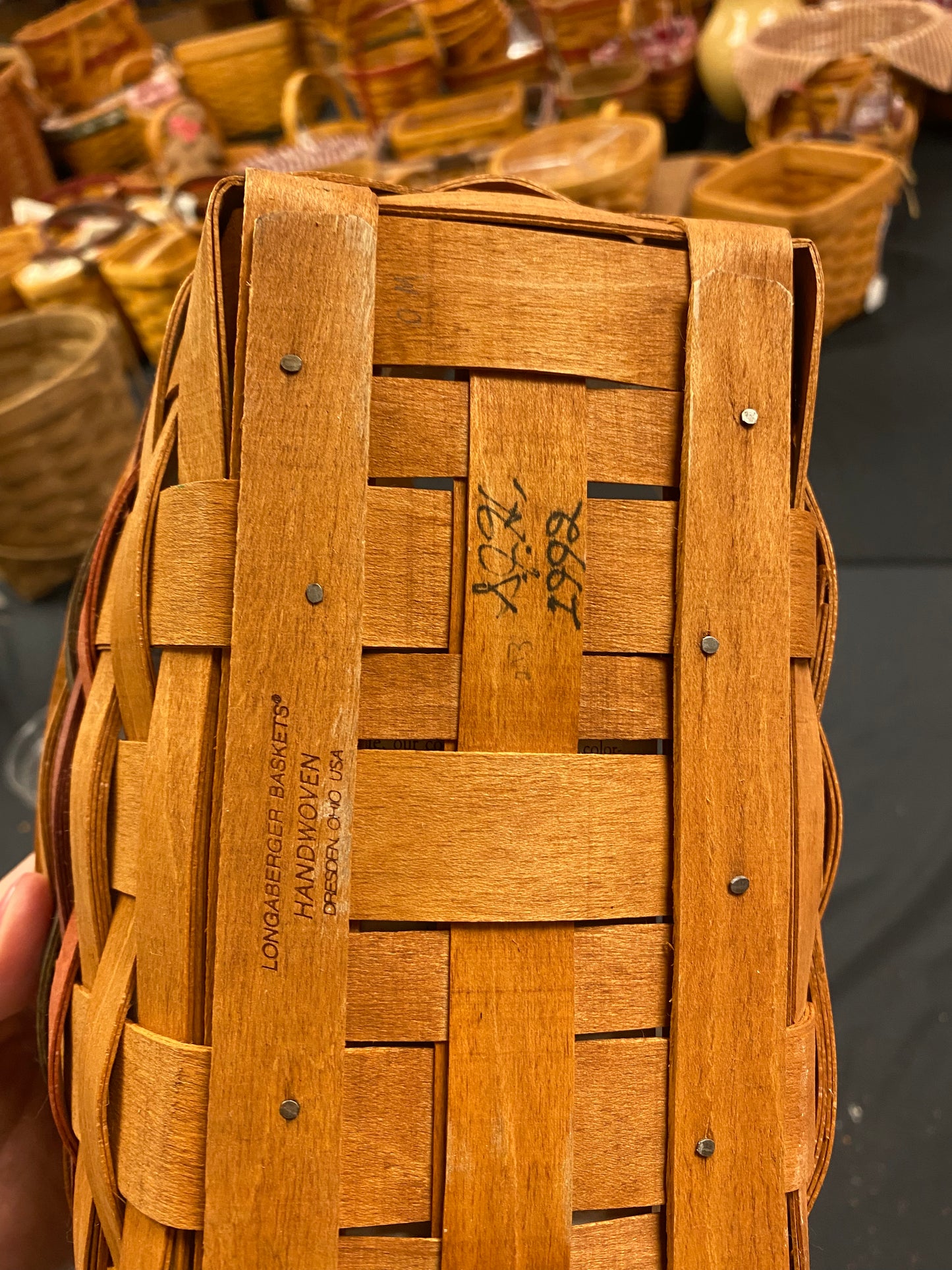 Longaberger 1992 Easter basket with protector