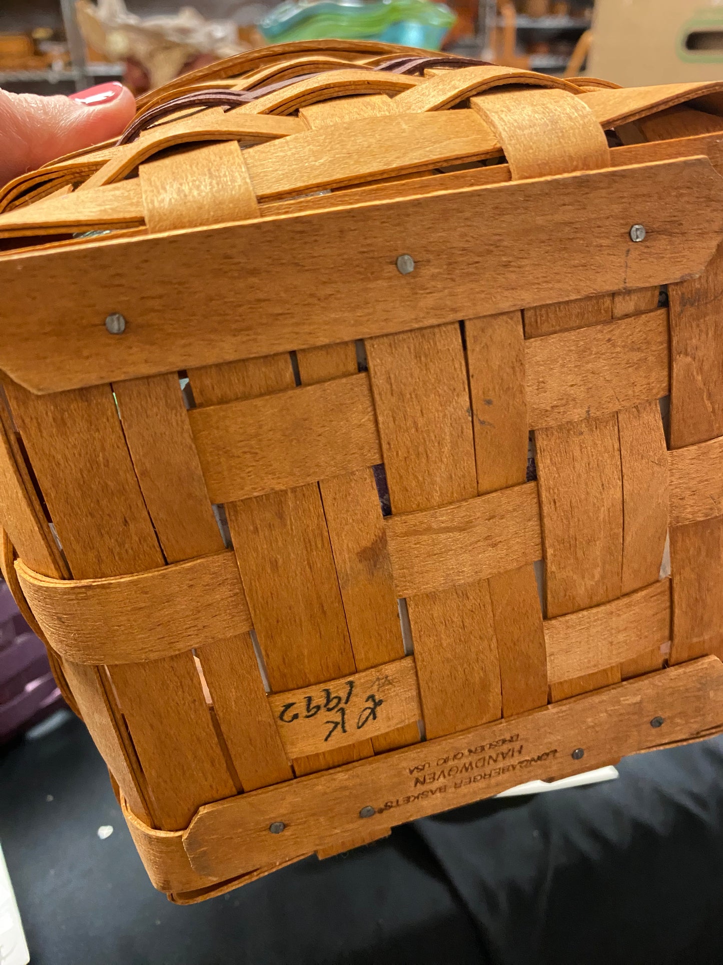 Longaberger pansy basket