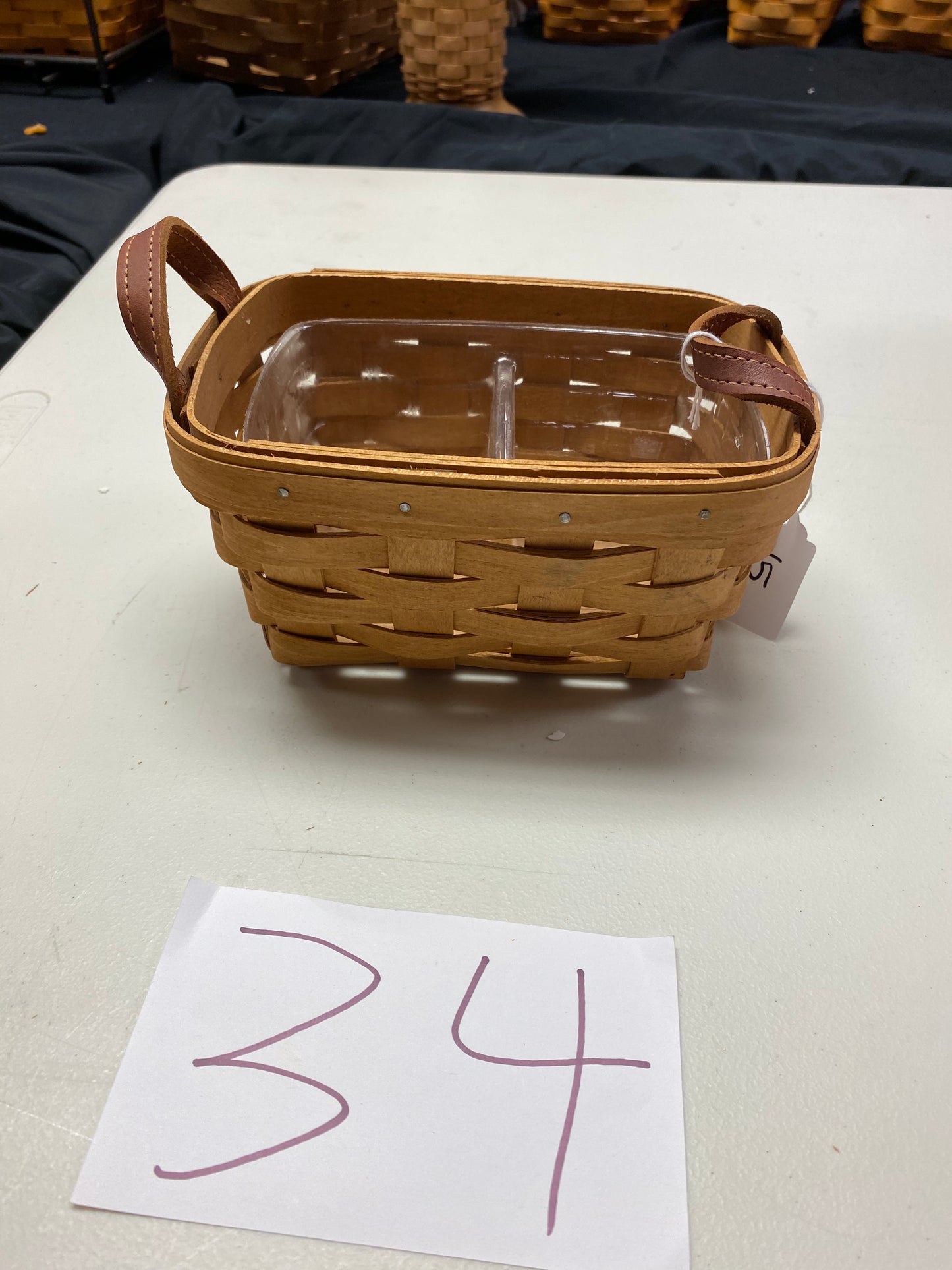Longaberger tea basket with protector