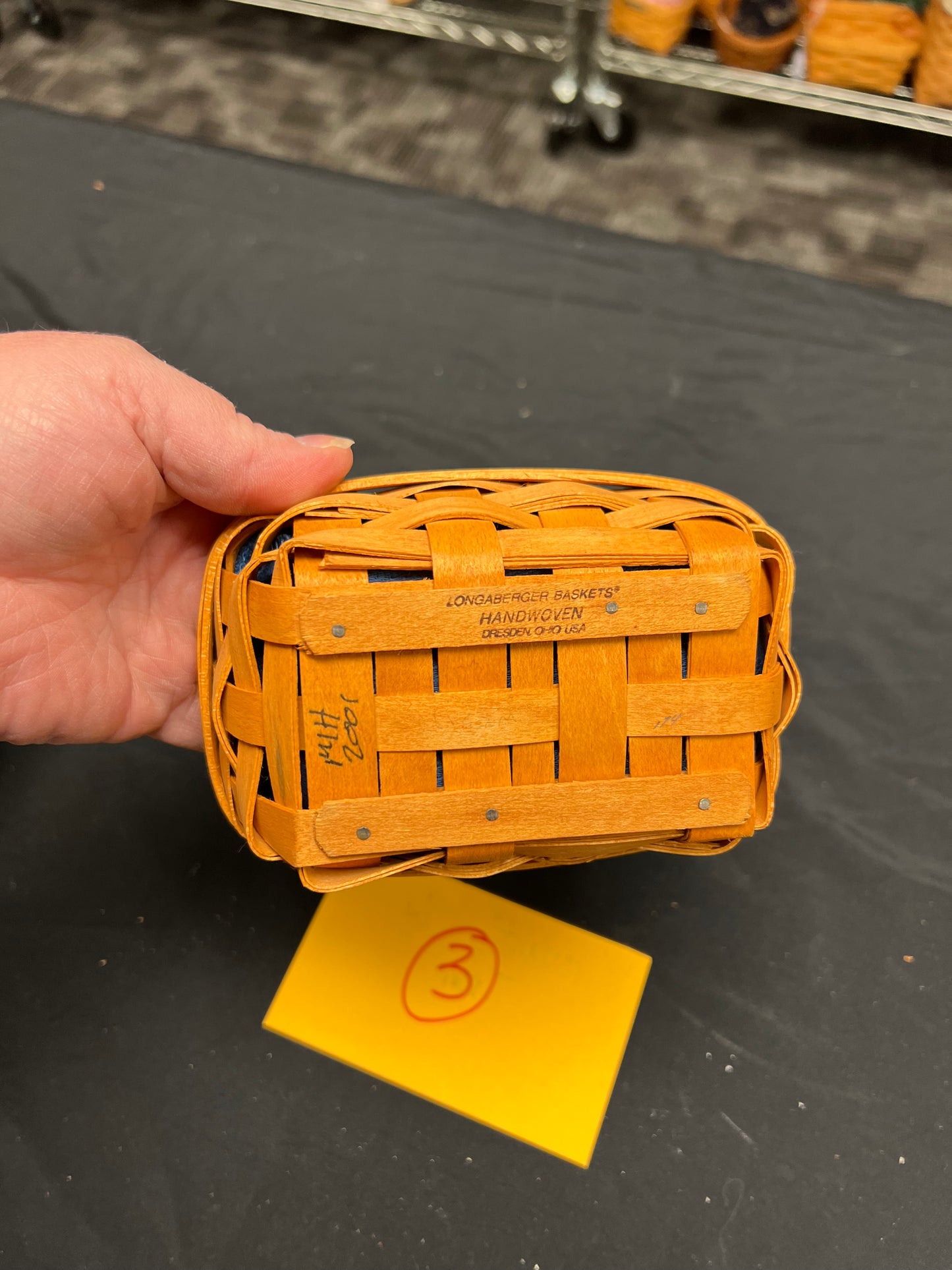 Longaberger Parsley basket with liner & protector