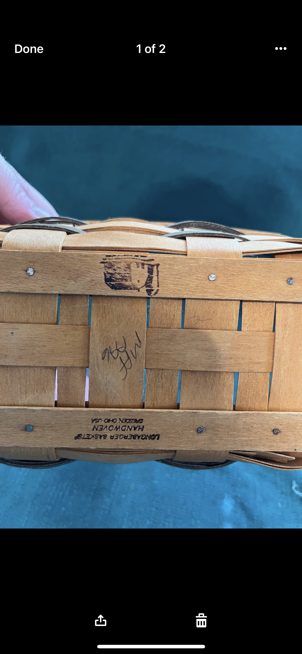 Longaberger homestead basket with protector