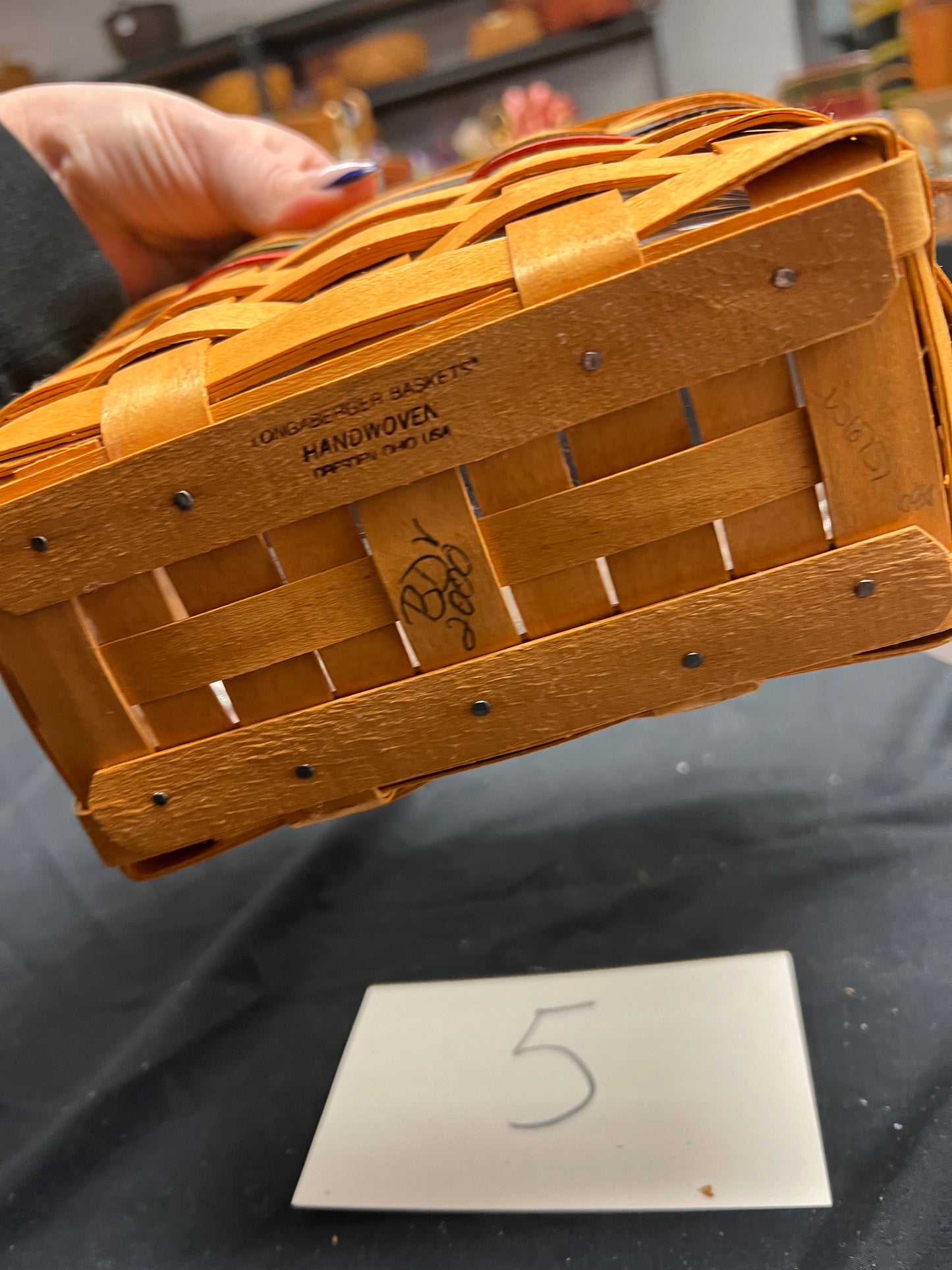 Longaberger region sales award basket with protector