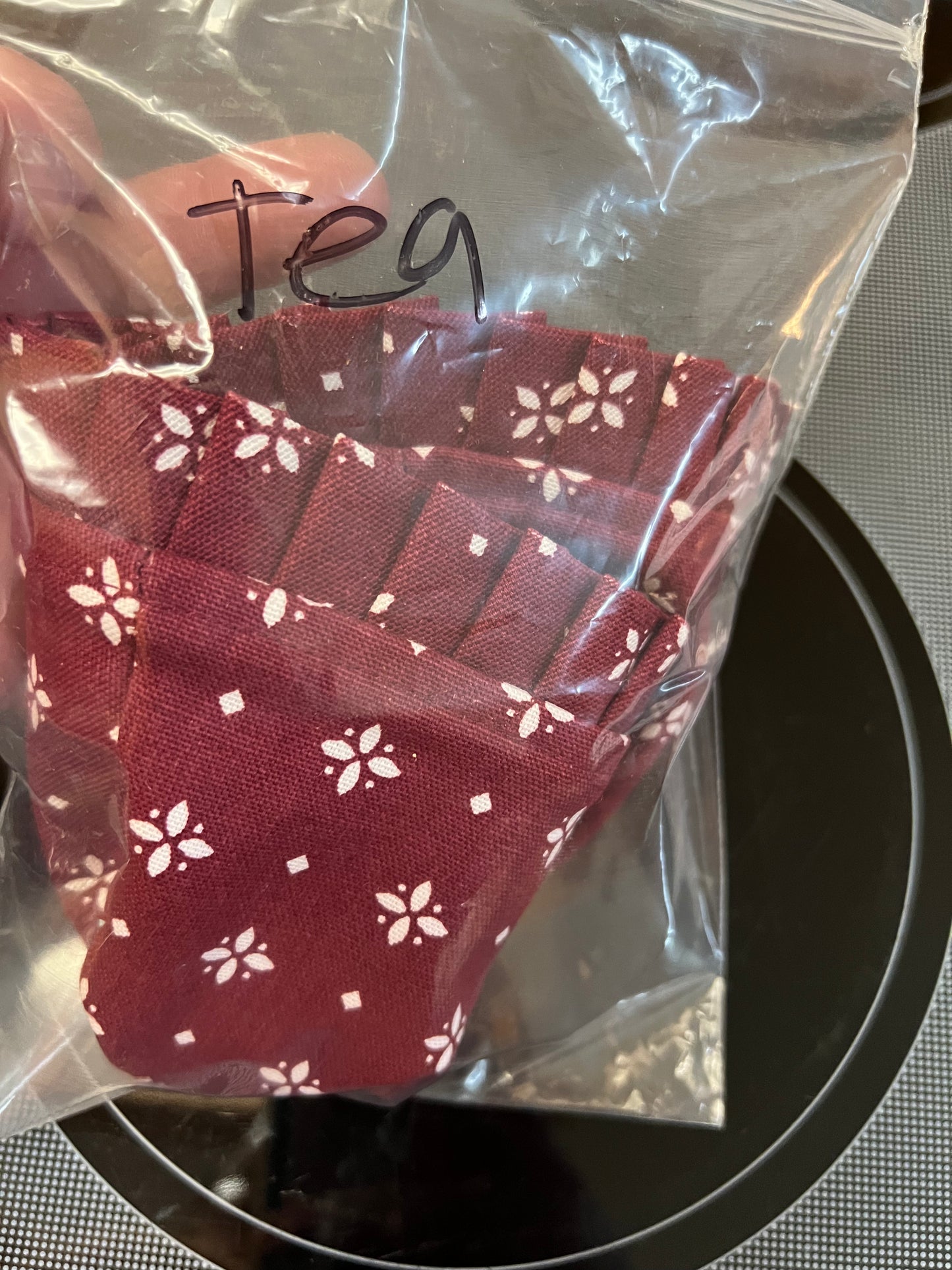 Longaberger tea liner in traditional red