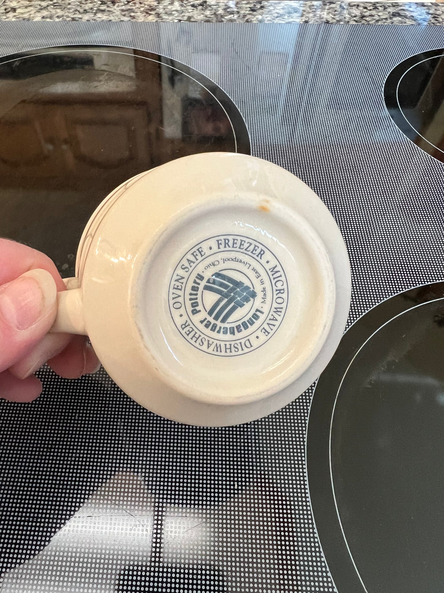 Longaberger teacup in classic blue