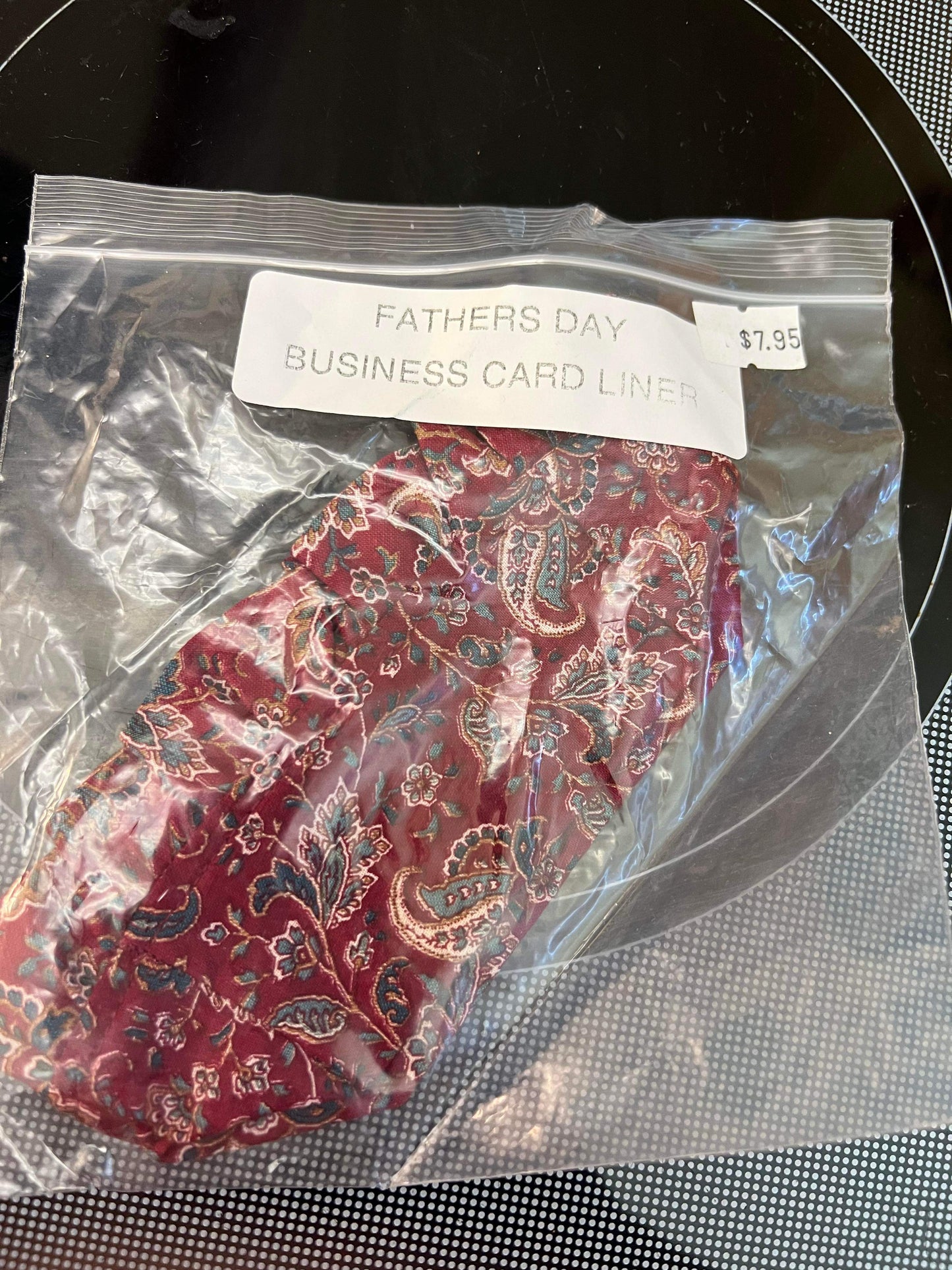 Longaberger business card liner in paisley