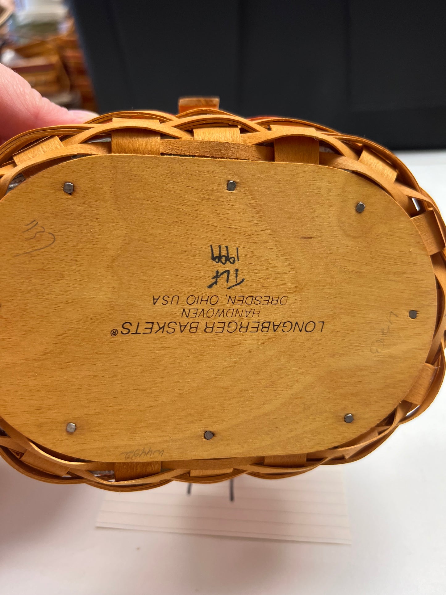 Longaberger Mother’s Day tea for two basket with liner & protector