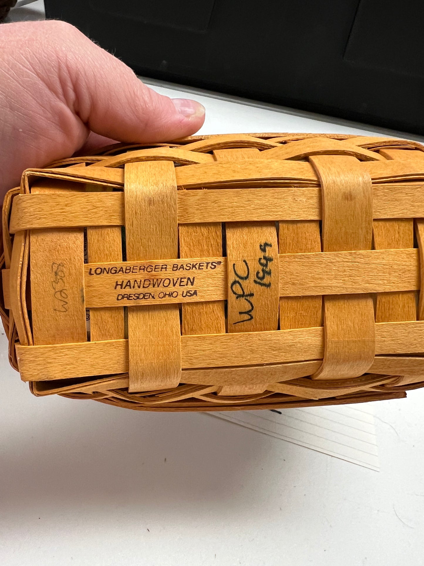 Longaberger Lavender Basket with Liner and Protector