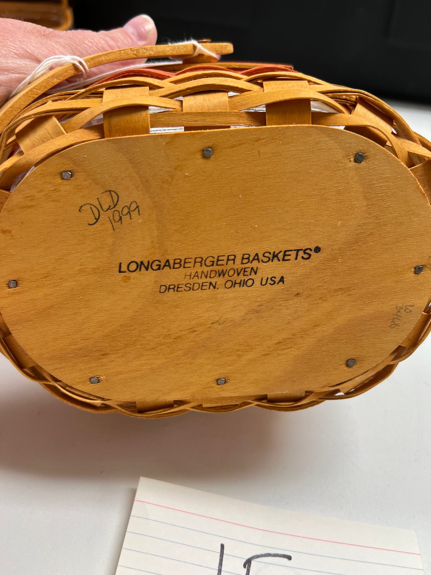 Longaberger Mothers Day Tea For Two Basket with Protector