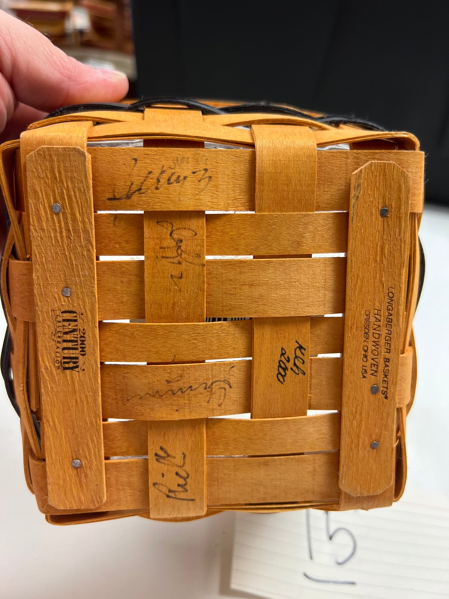 Longaberger showcase gallery 1st place basket with protector