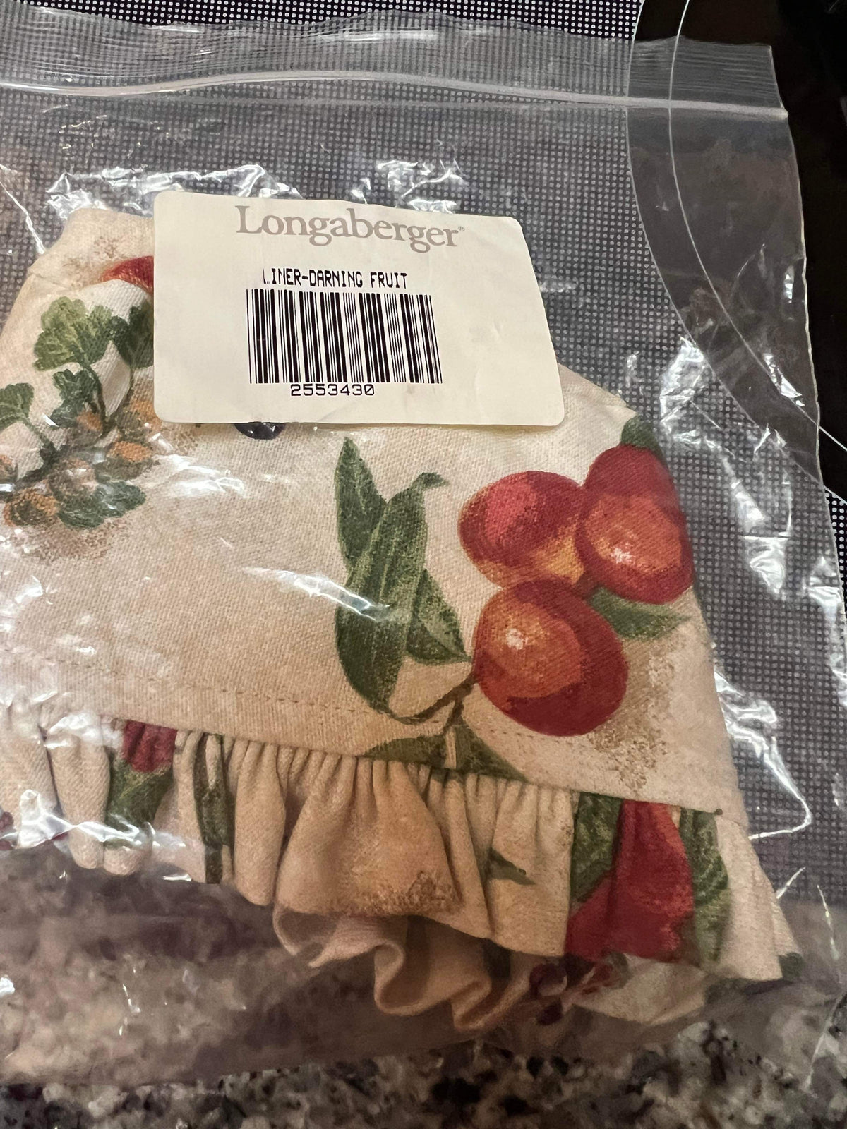 Longaberger Darning Liner in Fruit Medley