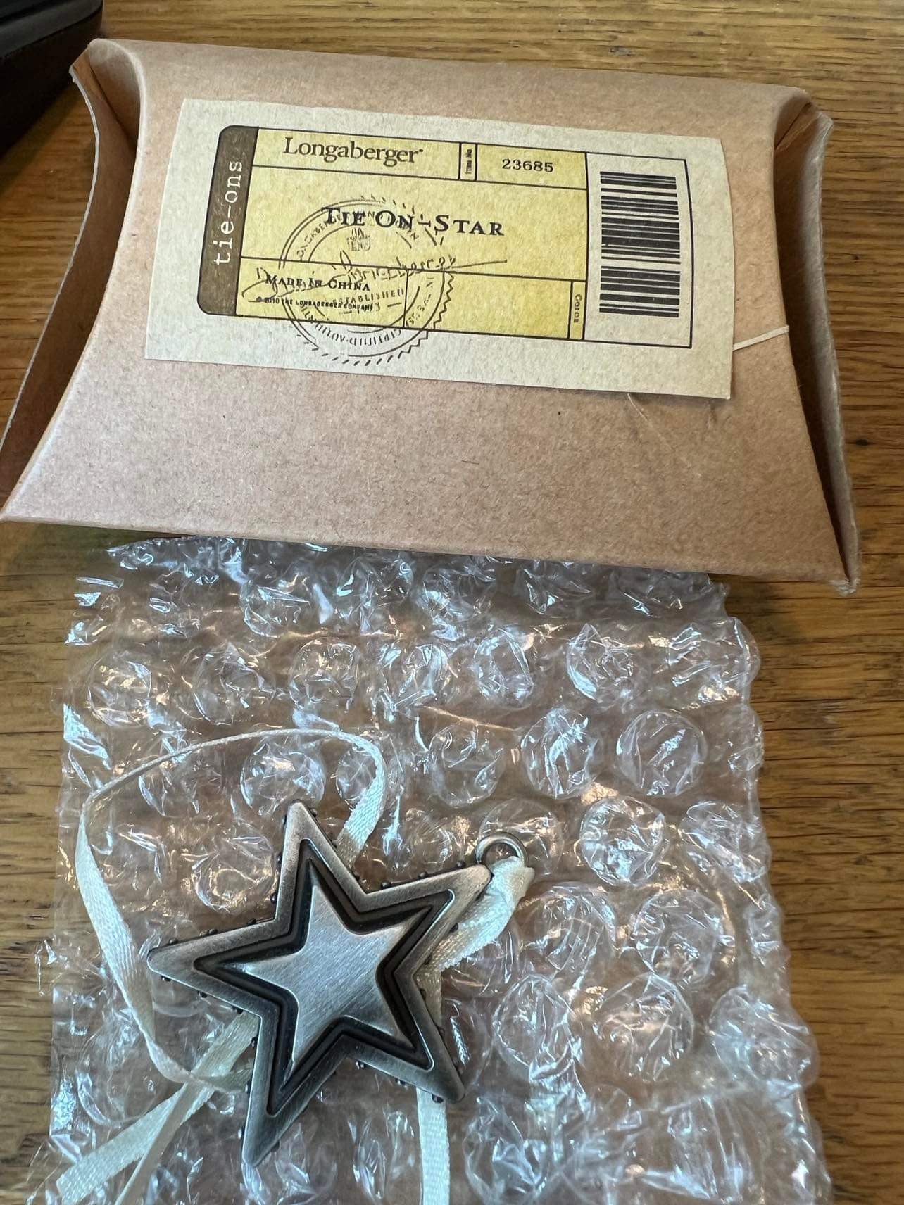 Longaberger Tie On Star