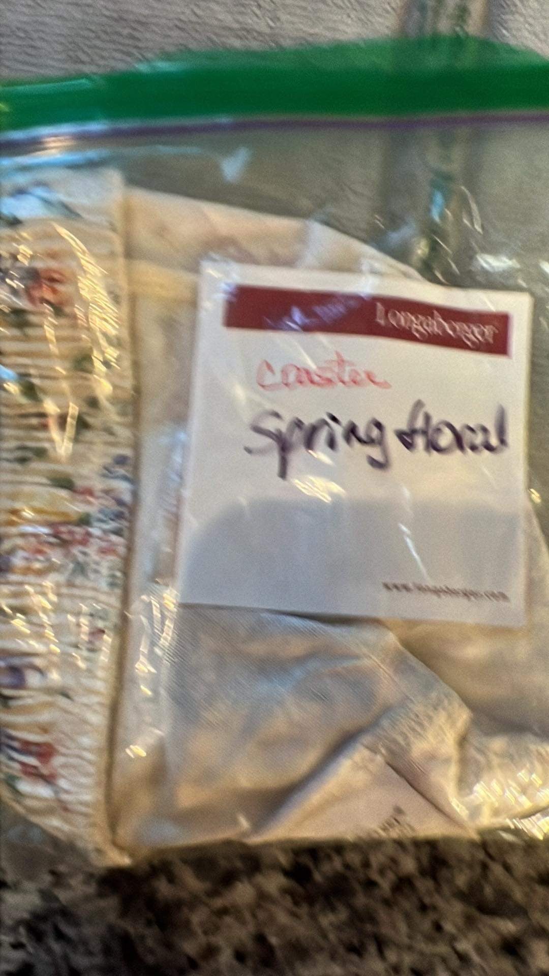 Longaberger Coaster Liner in Spring Floral