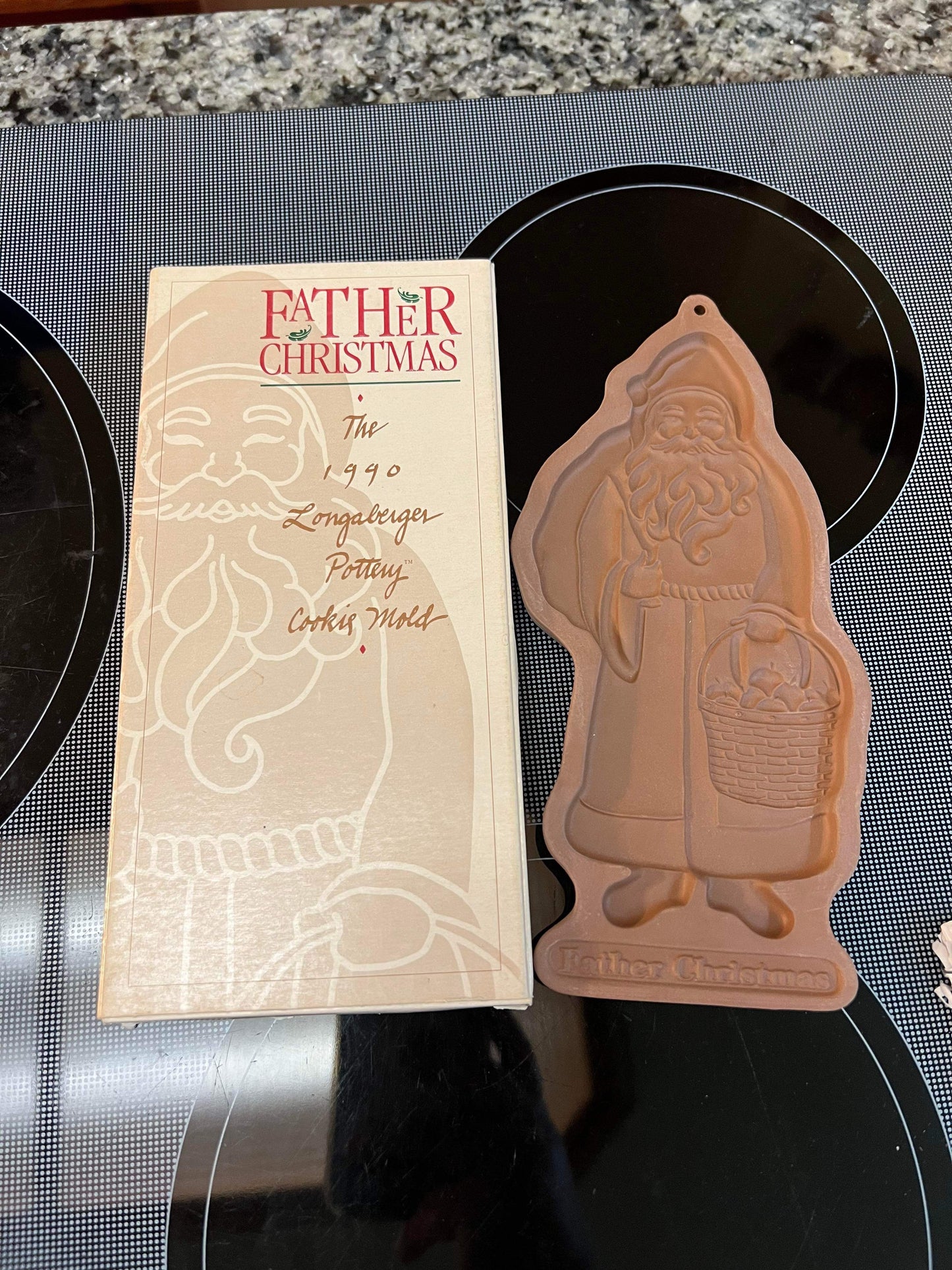 Longaberger Father Christmas Cookie Mold