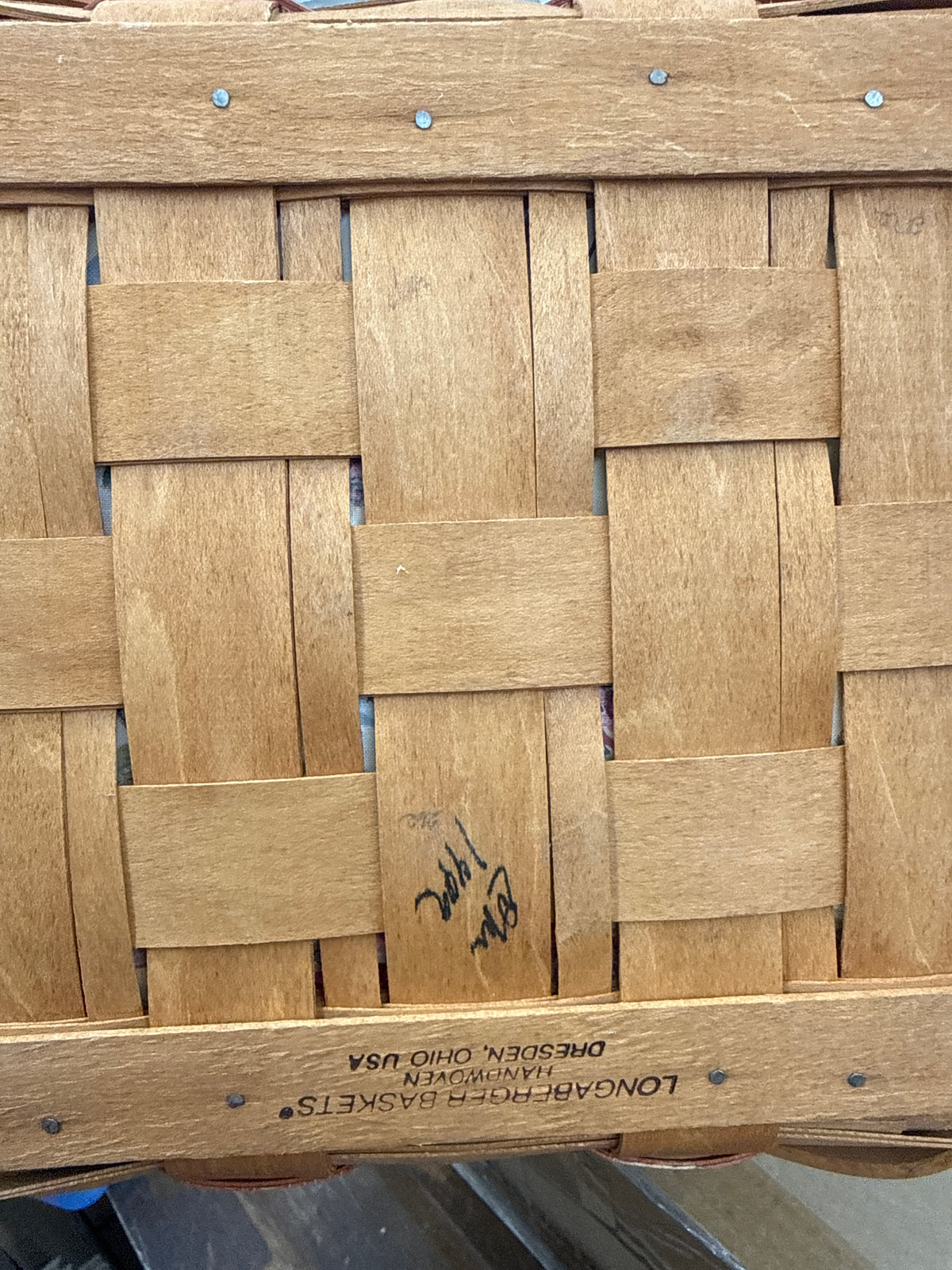 Longaberger 1992 Mother’s Day basket with liner and protector