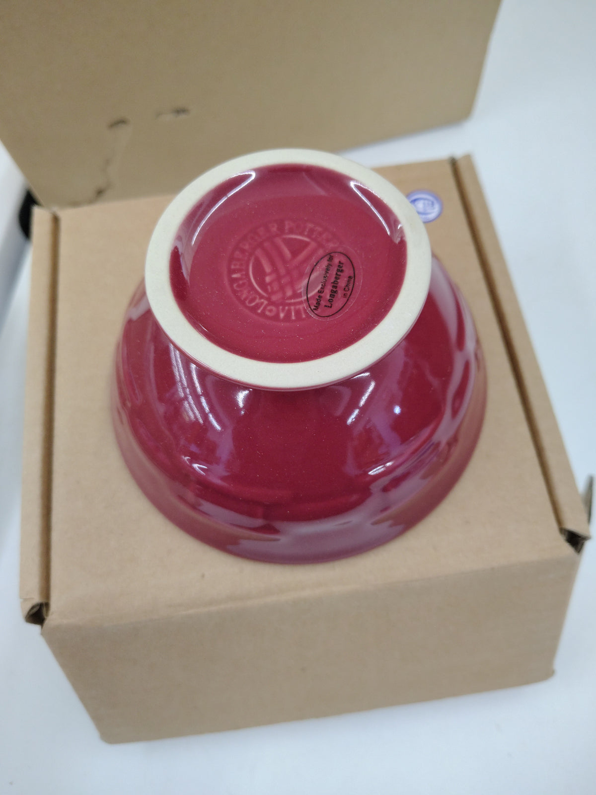 Longaberger ice cream bowl in paprika