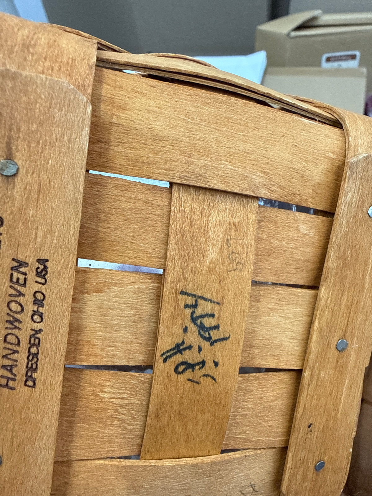Longaberger small spoon basket with protector