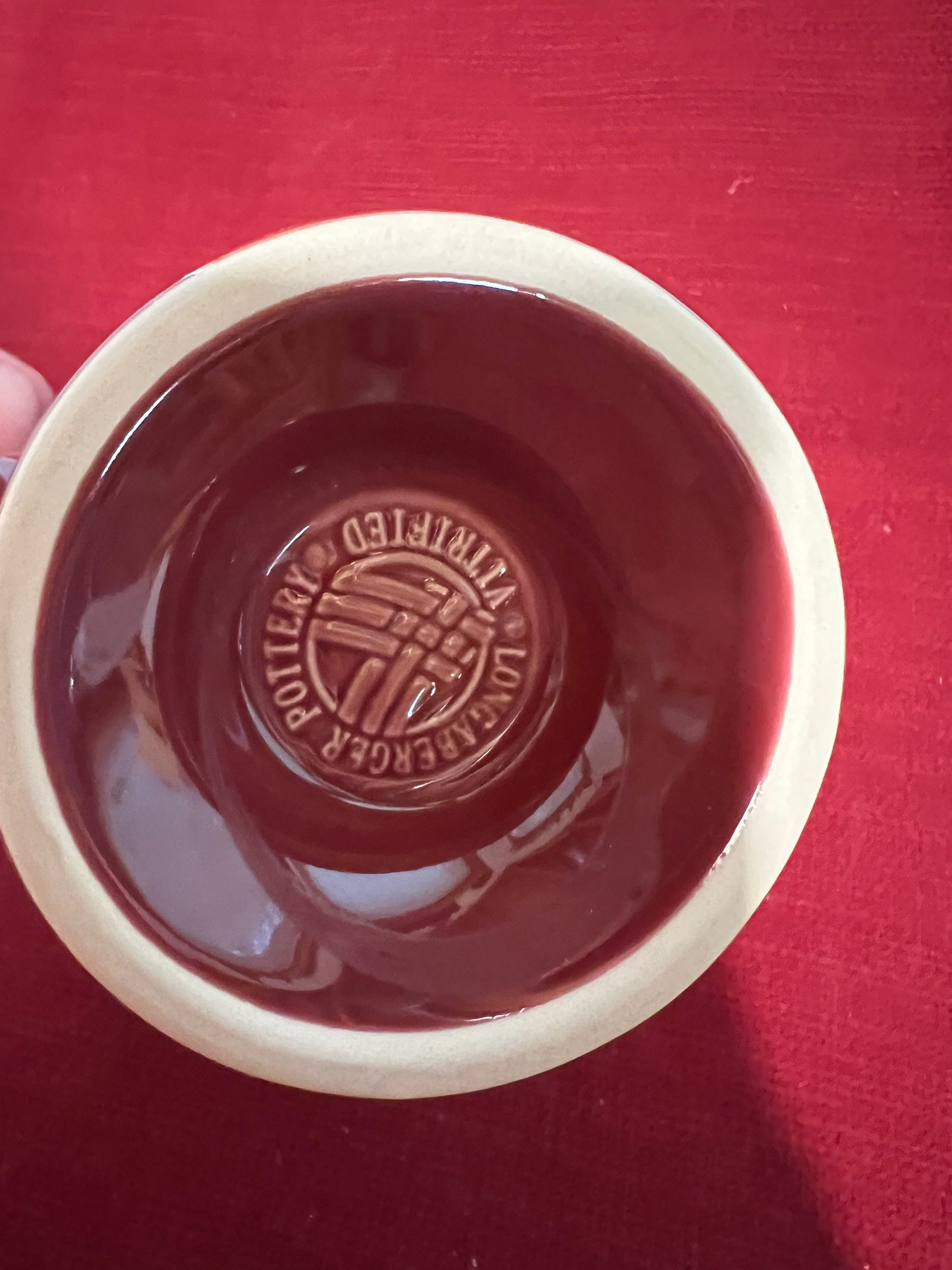 Longaberger latte mug in paprika
