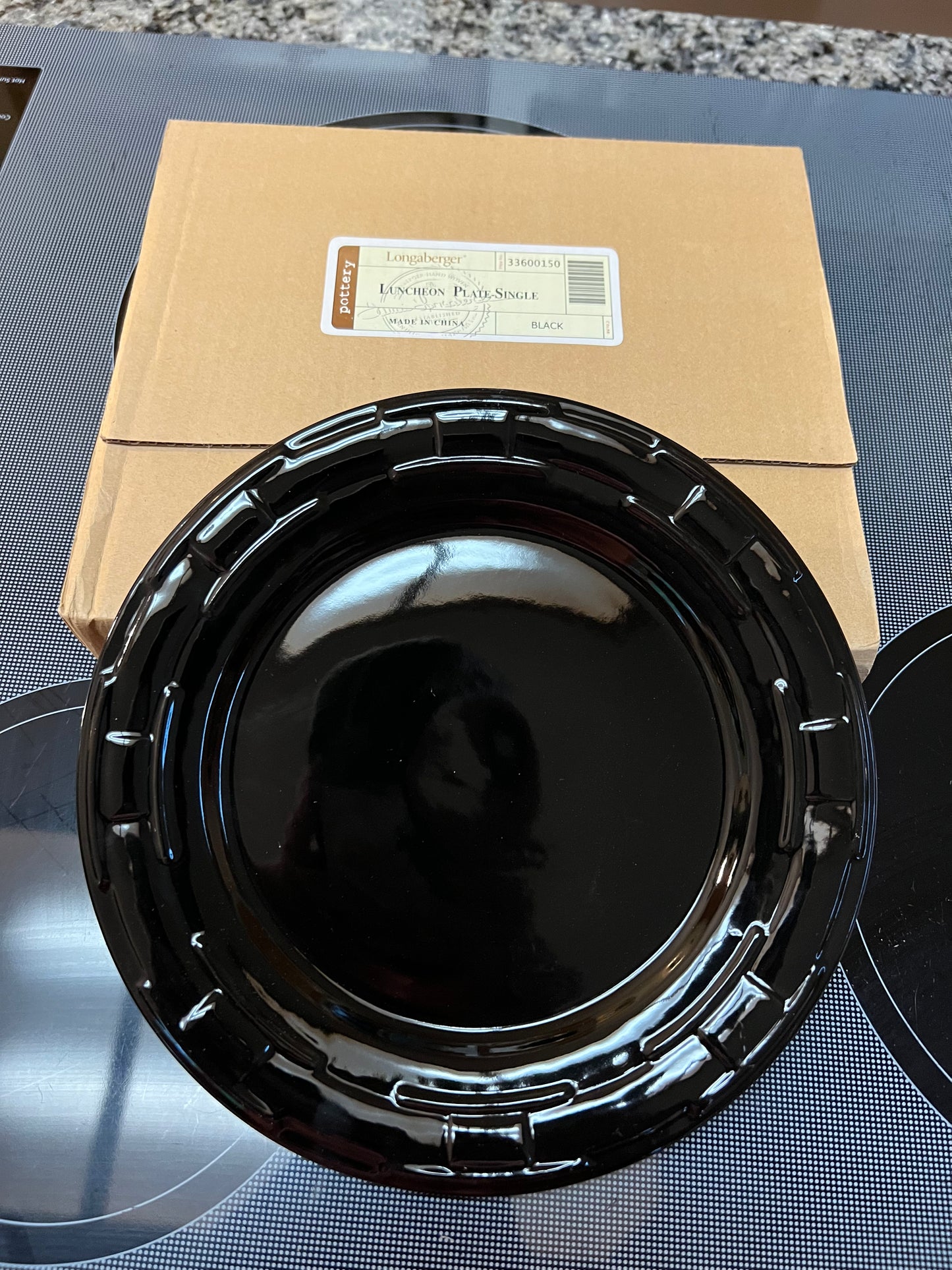 Longaberger luncheon plate in ebony