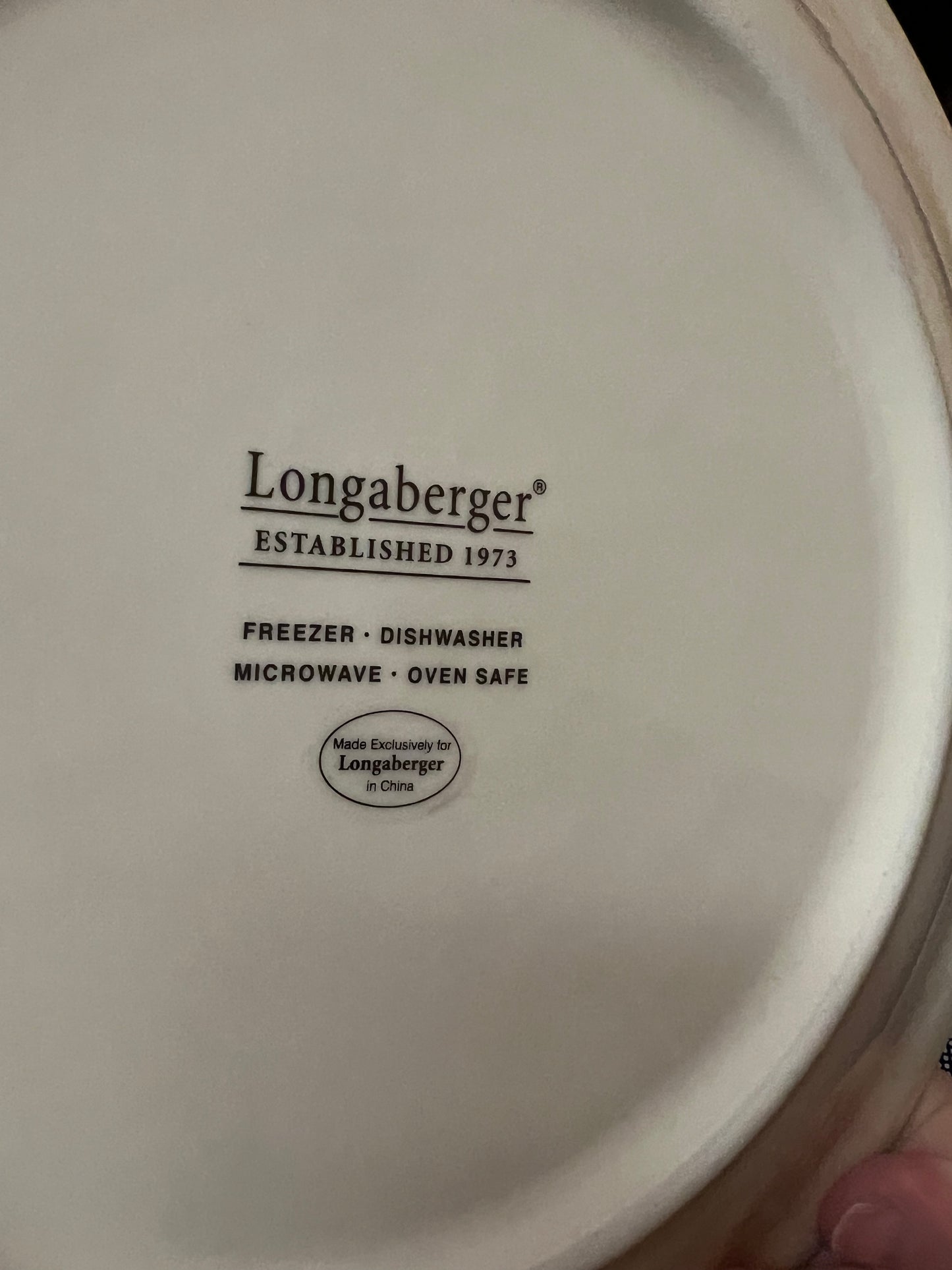 Longaberger Berry sharing plate