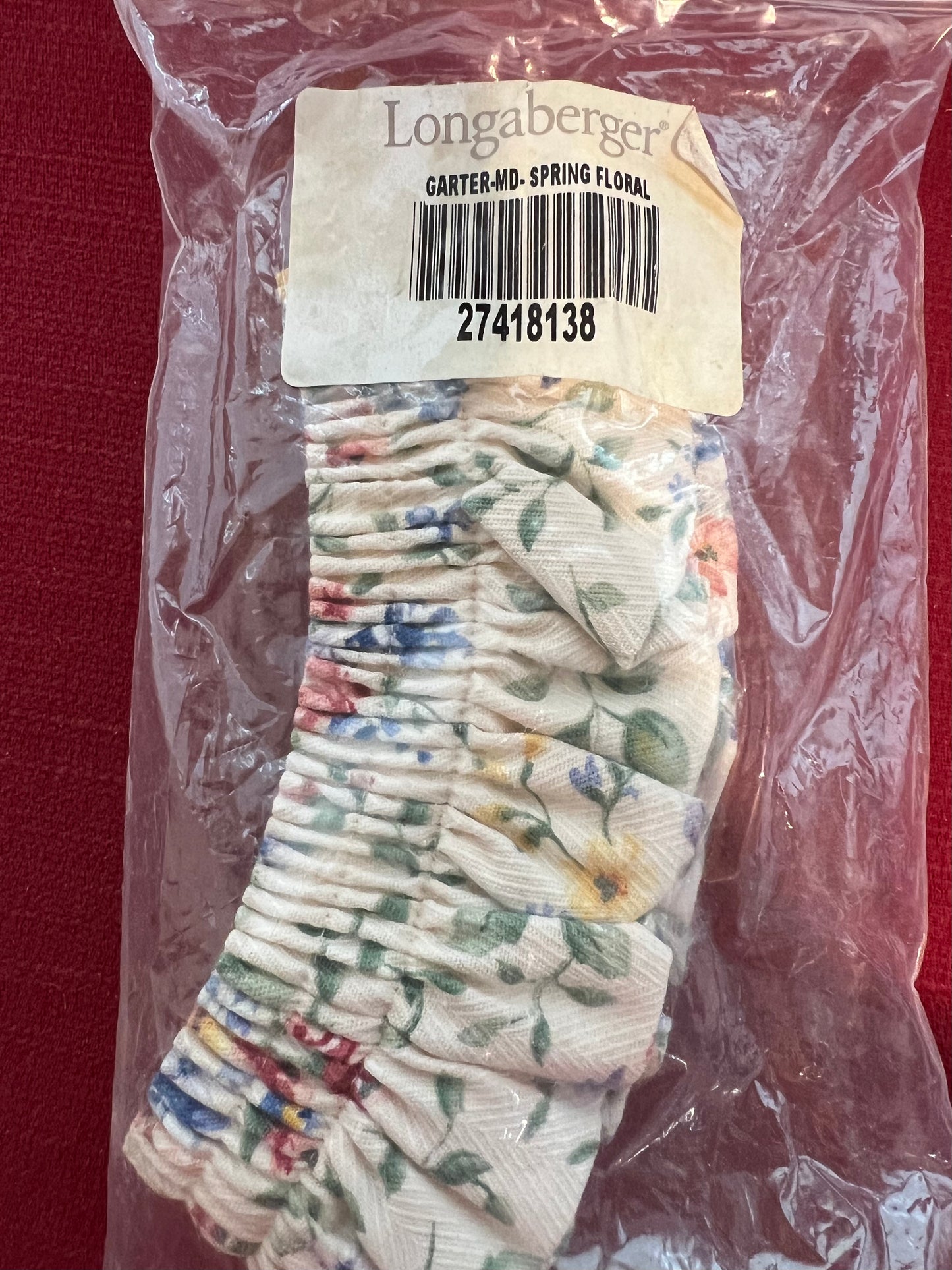 Longaberger medium garter in spring Floral