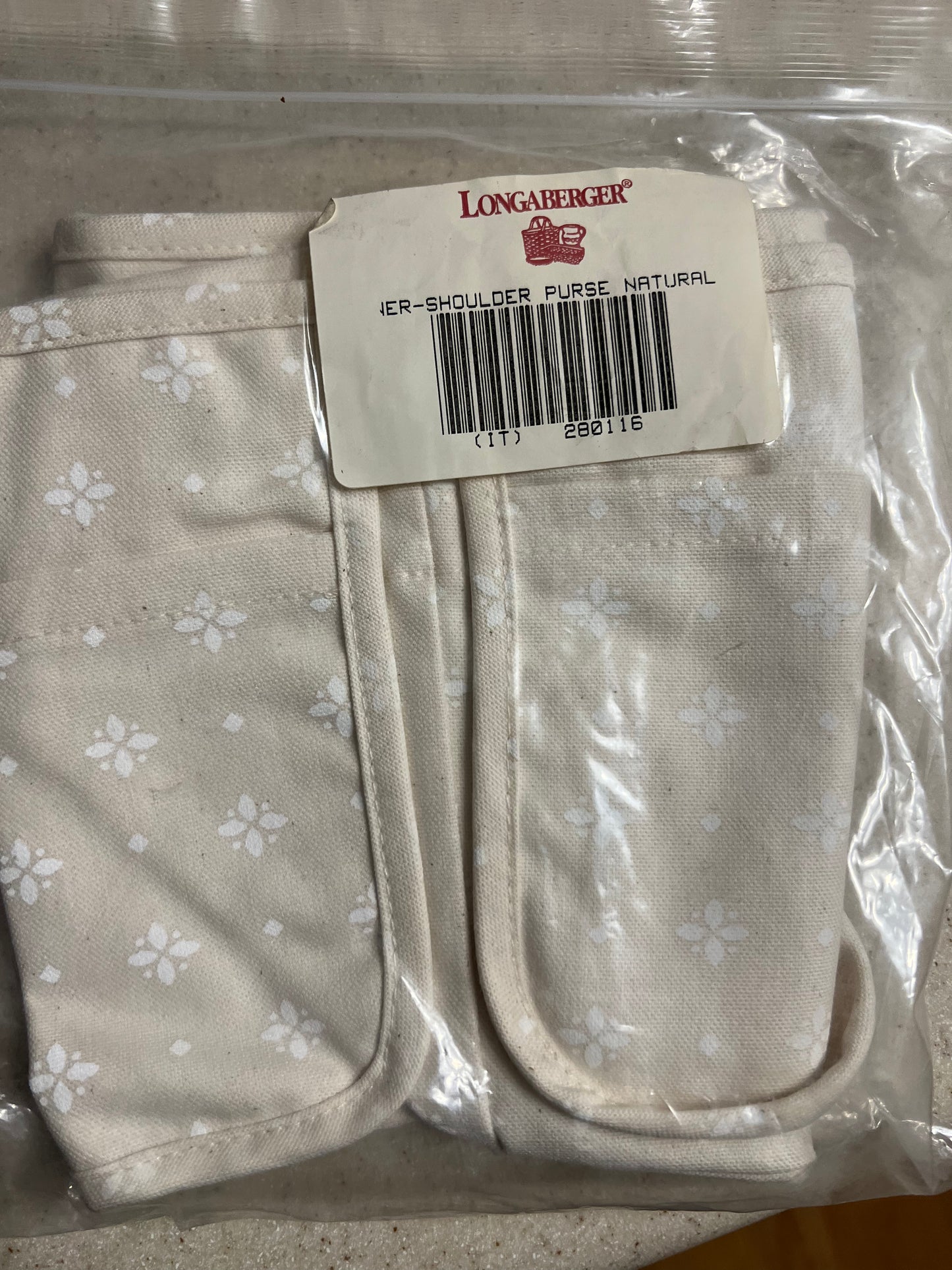 Longaberger Shoulder Purse Liner in Natural