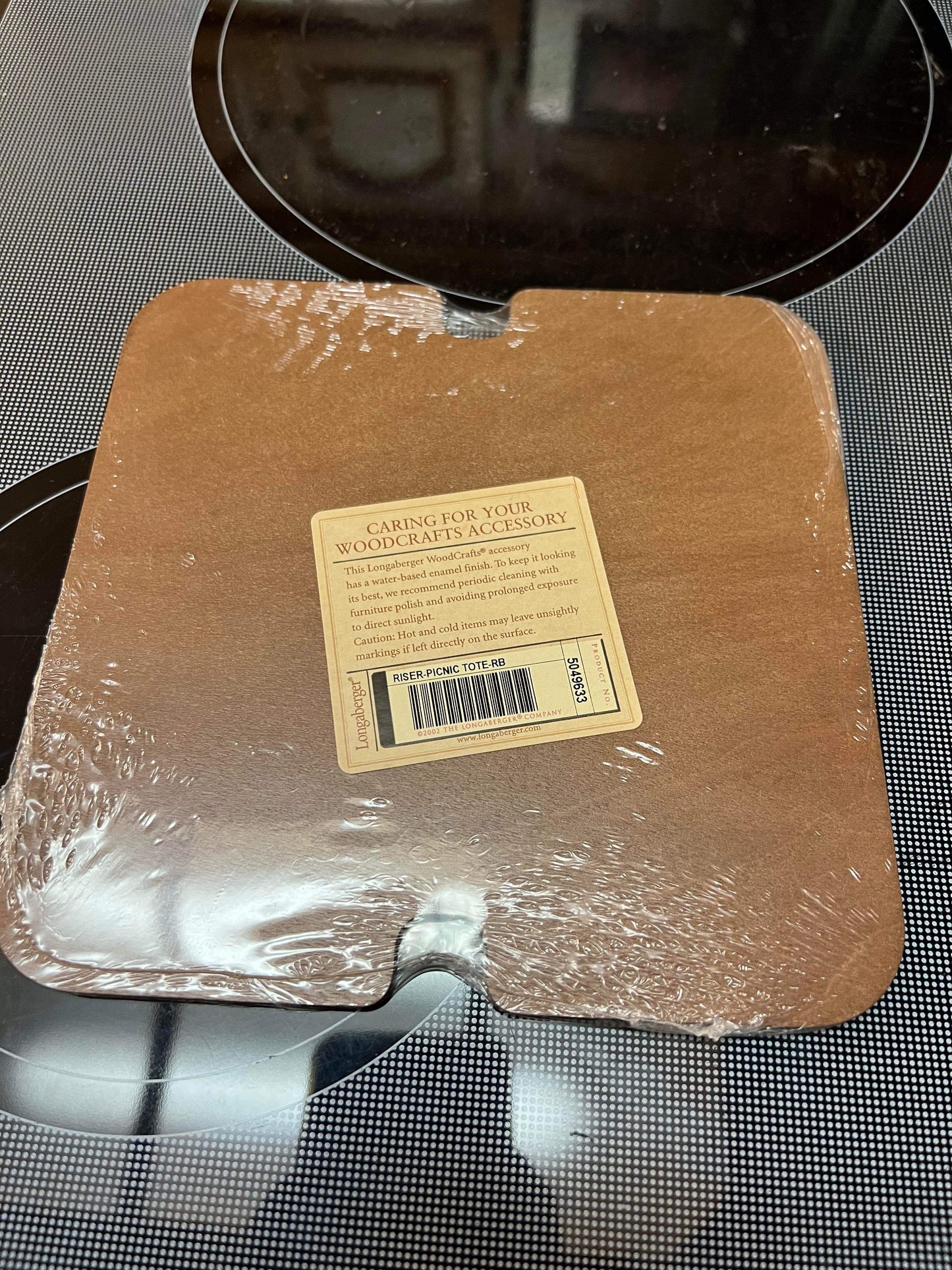 Longaberger Picnic Tote Riser in rich Brown